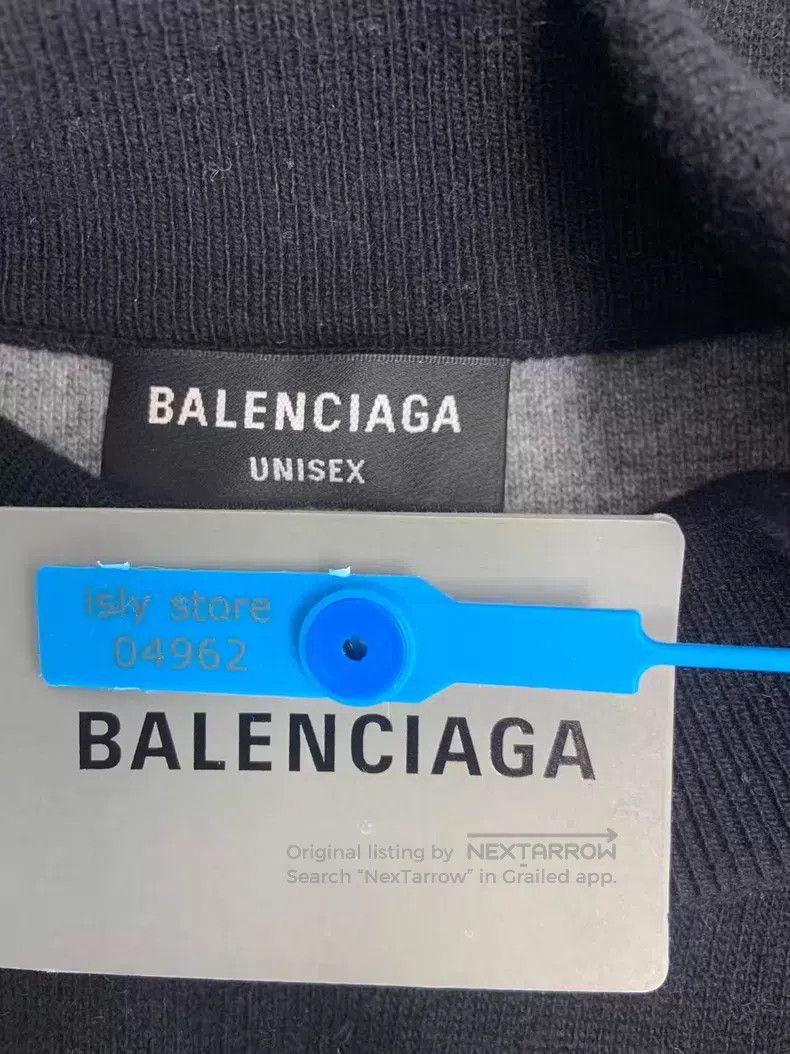 Balenciaga Balenciaga Half High Neck Cashmere Sweater - Black, White, Size US S / EU 44-46 / 1 - 4 Thumbnail