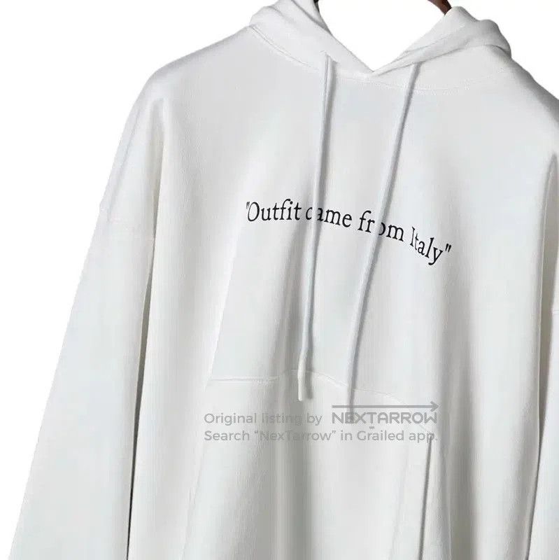 Off-White Off-White White Cotton Men's Hoodie . Size US L / EU 52-54 / 3 - 5 Thumbnail