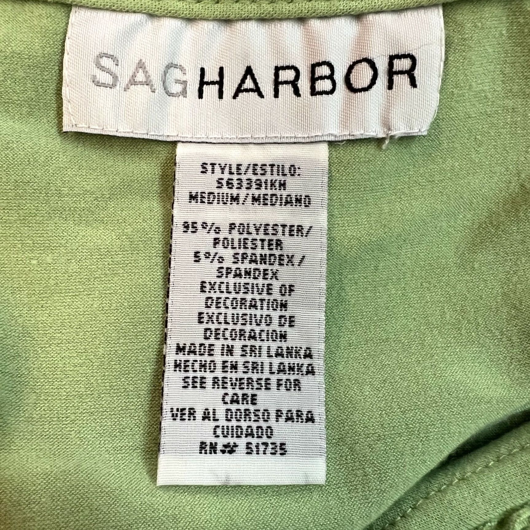 Vintage Sag Harbour Tank Womens Sleeveless V-Neck Stretch Casual Green Size M Shirt/Top Womens Sag Harbour Tank Green V-Neck Sleeveless Casual Medium Size M / US 6-8 / IT 42-44 - 6 Thumbnail