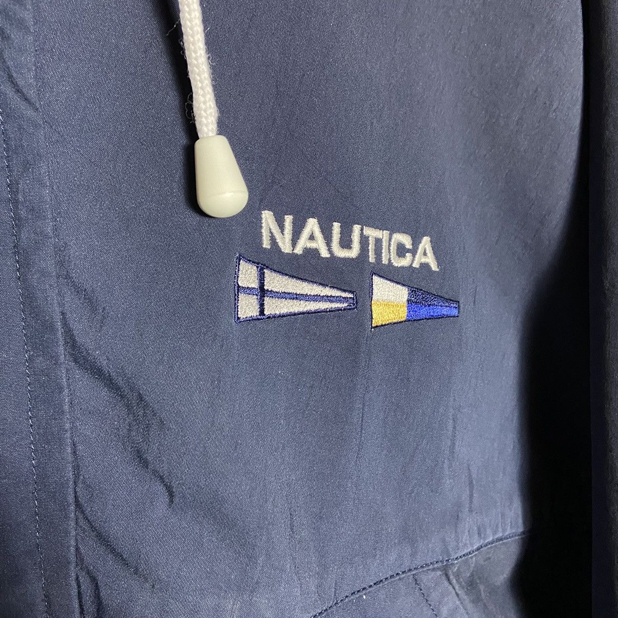 Nautica × Vintage Vintage 90s Nautica Windbreaker Hoodie Jacket Size US XL / EU 56 / 4 - 3 Thumbnail