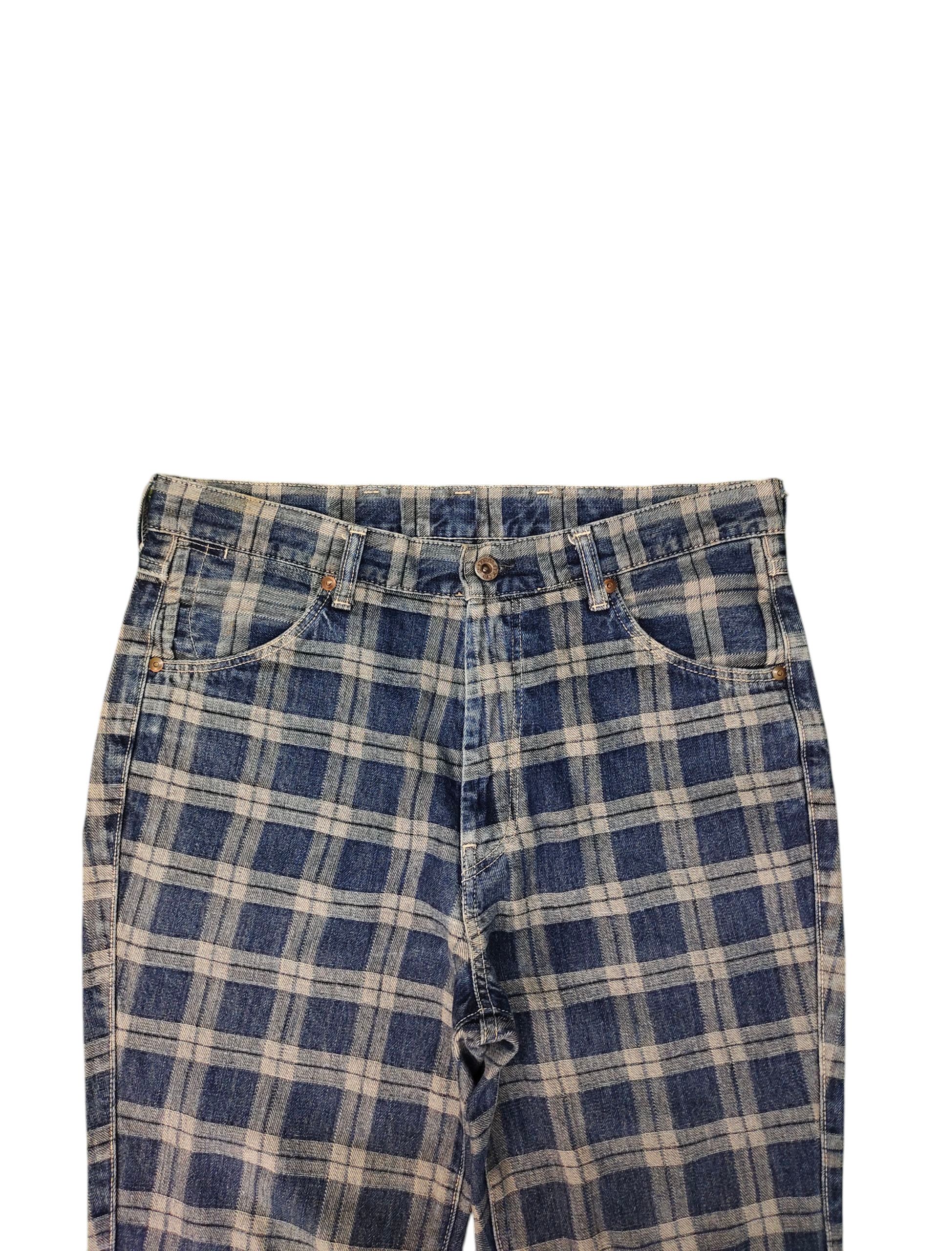 Kapital Vintage Kapital Japan Checkered Cropped Denim Jeans Size US 33 - 2 Thumbnail