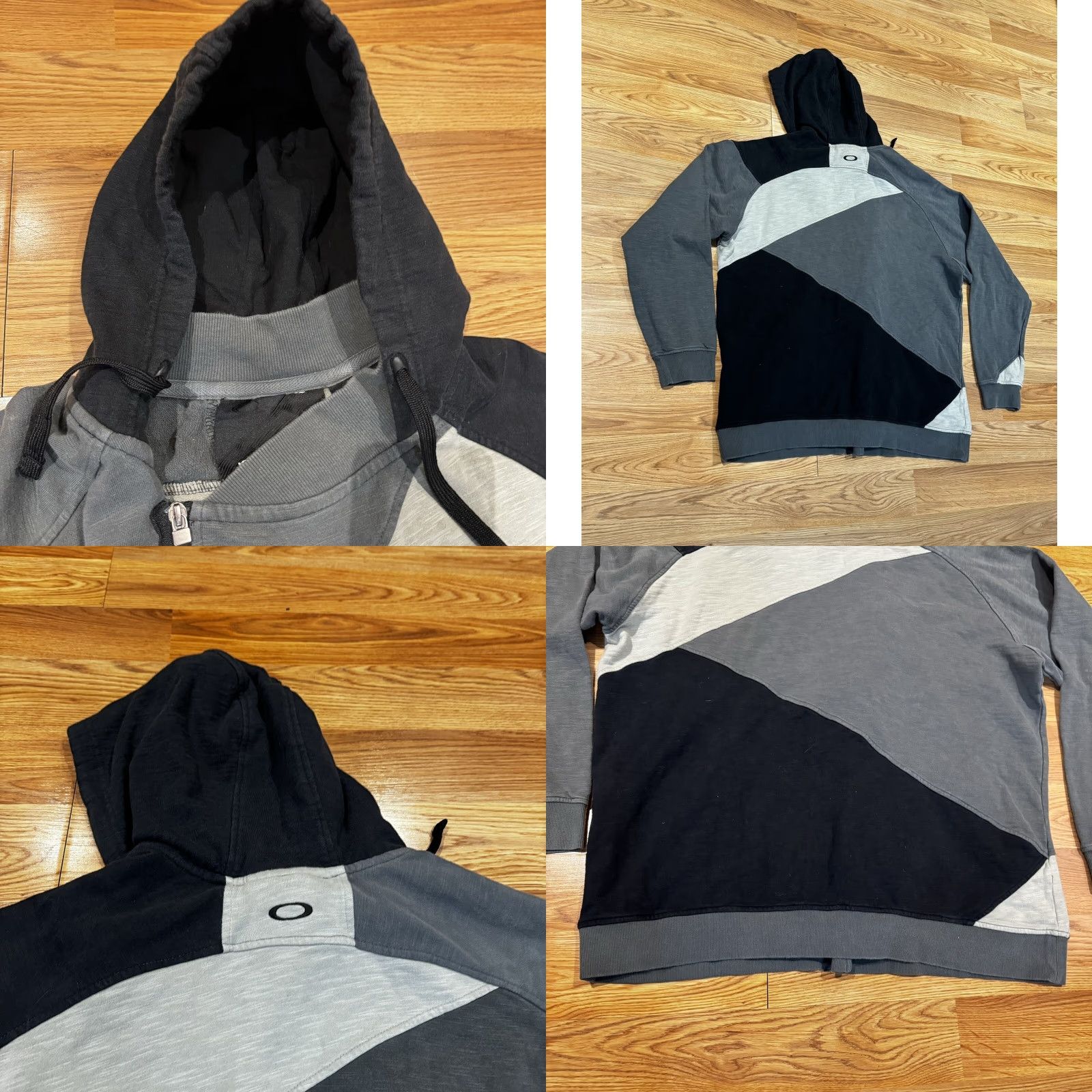 Oakley Oakley Jacket Parka Geometric Gray Black Fleece Water Repellent Mid-Length Zip Men’s 2XL Size US XXL / EU 58 / 5 - 8 Thumbnail