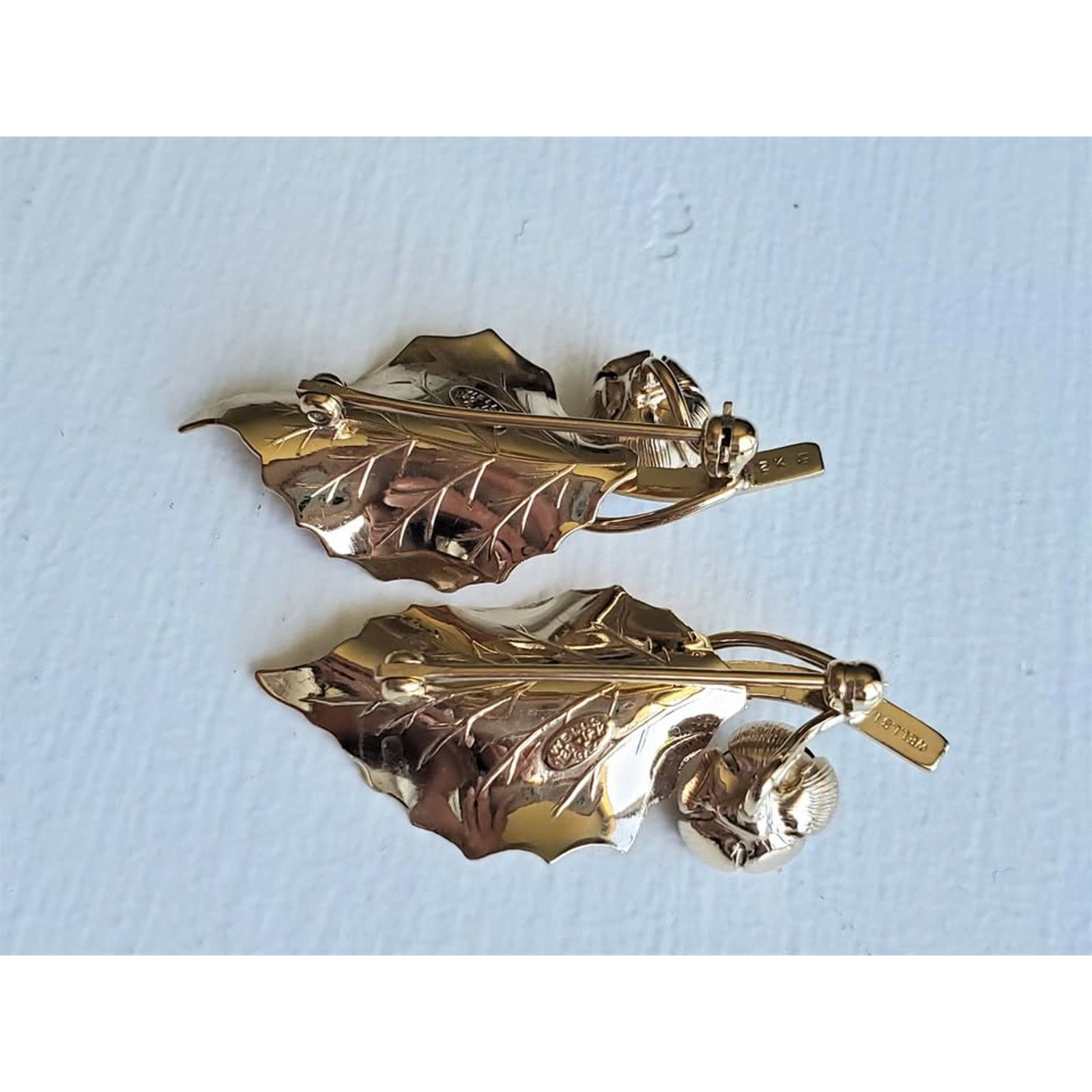 Unknown London Vintage Amethyst Floral Gold-Fill Brooch Set – Made by Wells Size ONE SIZE - 4 Thumbnail