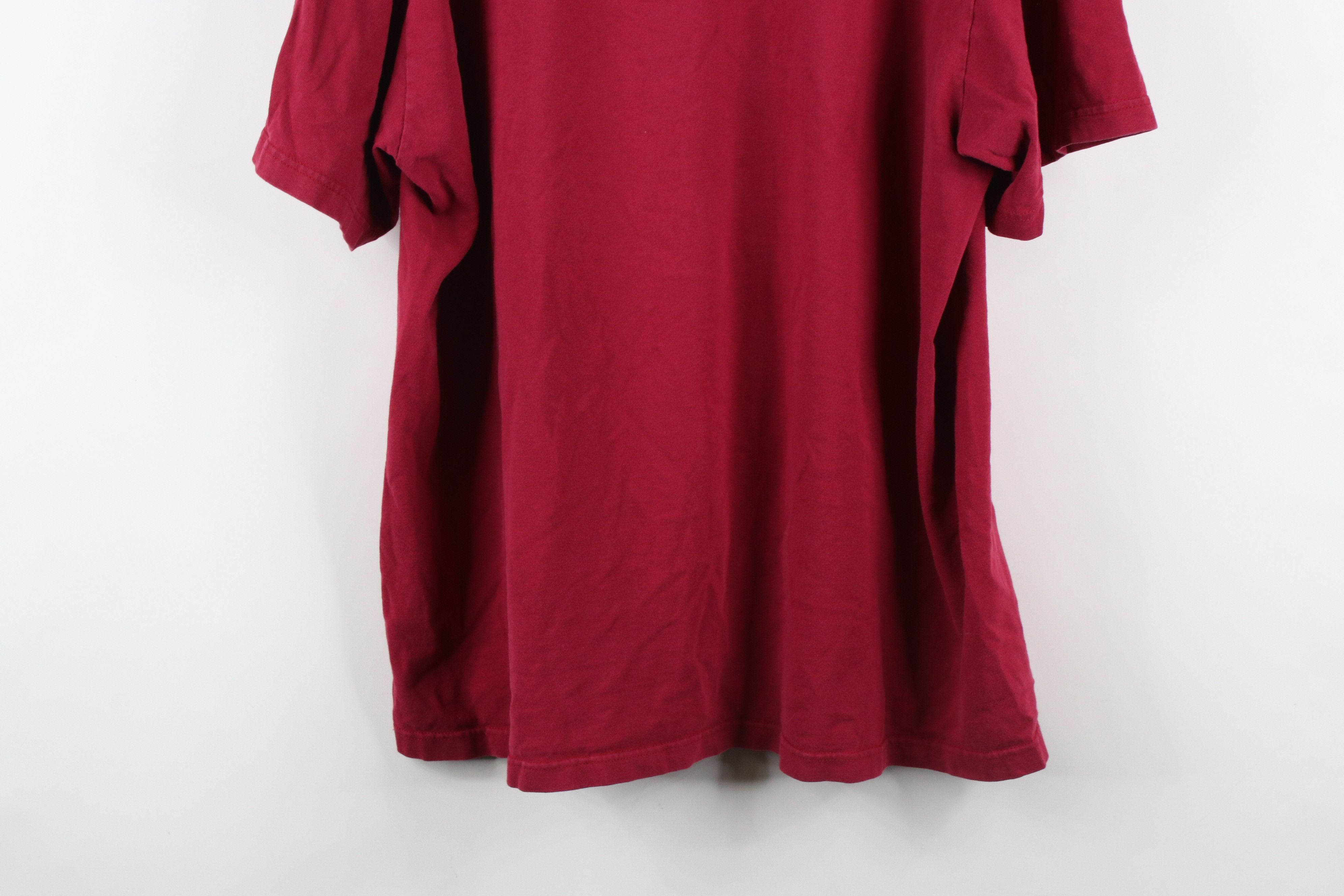 Nike × Vintage Vintage Y2K Nike Fit Travis Scott Mini Swoosh T-Shirt Red Size US XL / EU 56 / 4 - 13 Thumbnail