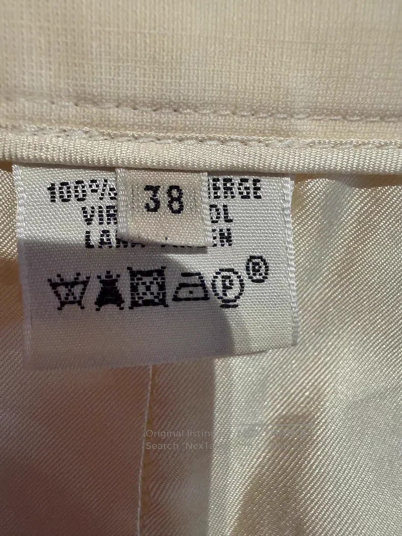 Hermes Hermes Off-white women's trousers, 100% linen, lining 100% Size 25" / US 0 / IT 36 - 8 Thumbnail