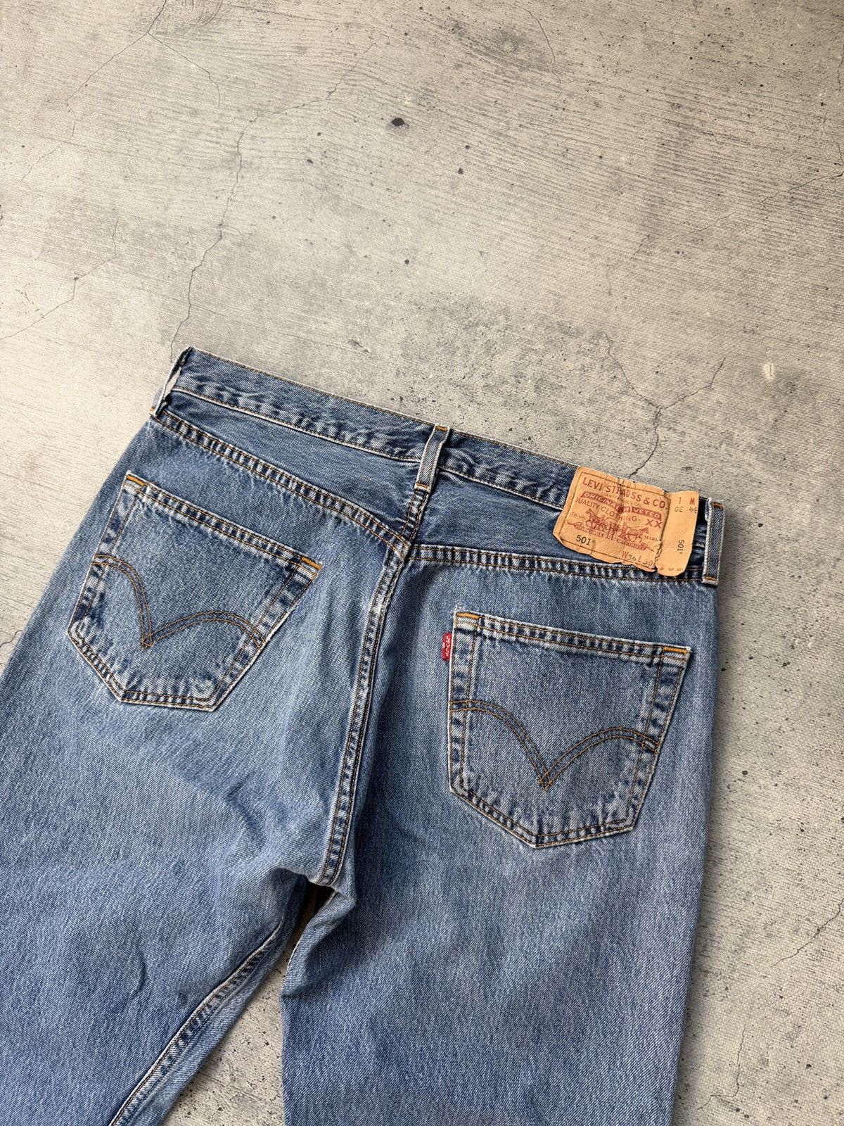 Levi's Vintage Levis 501 Straight Leg Distressed Jeans 34x30 Size US 34 / EU 50 - 3 Thumbnail