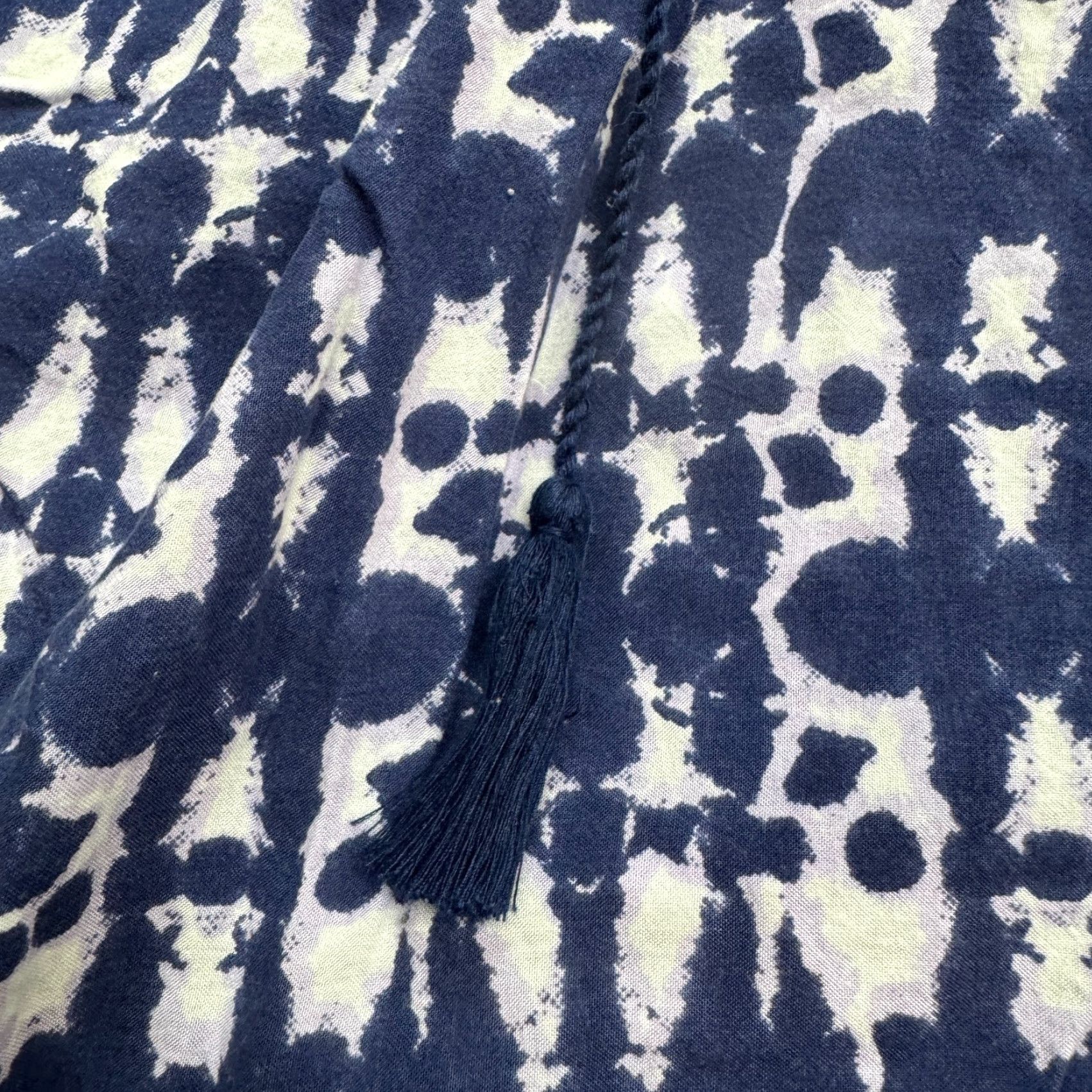 Vintage VINTAGE Beach Lunch Lounge Blouse Shirt Womens 1X Blue White Boho Tie-Dye Dolman Sleeve V-Neck Casual Beach Peasant Top Mens? Size XL / US 12-14 / IT 48-50 - 4 Thumbnail