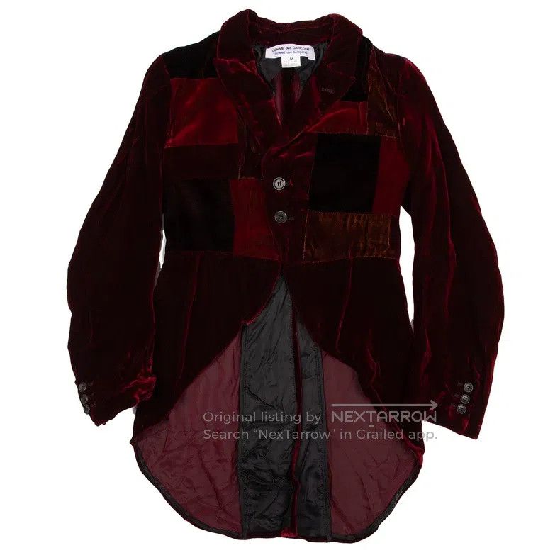 Comme des Garcons Comme des Garcons Color-block velvet tailcoat jacket Size M / US 6-8 / IT 42-44 - 2 Thumbnail