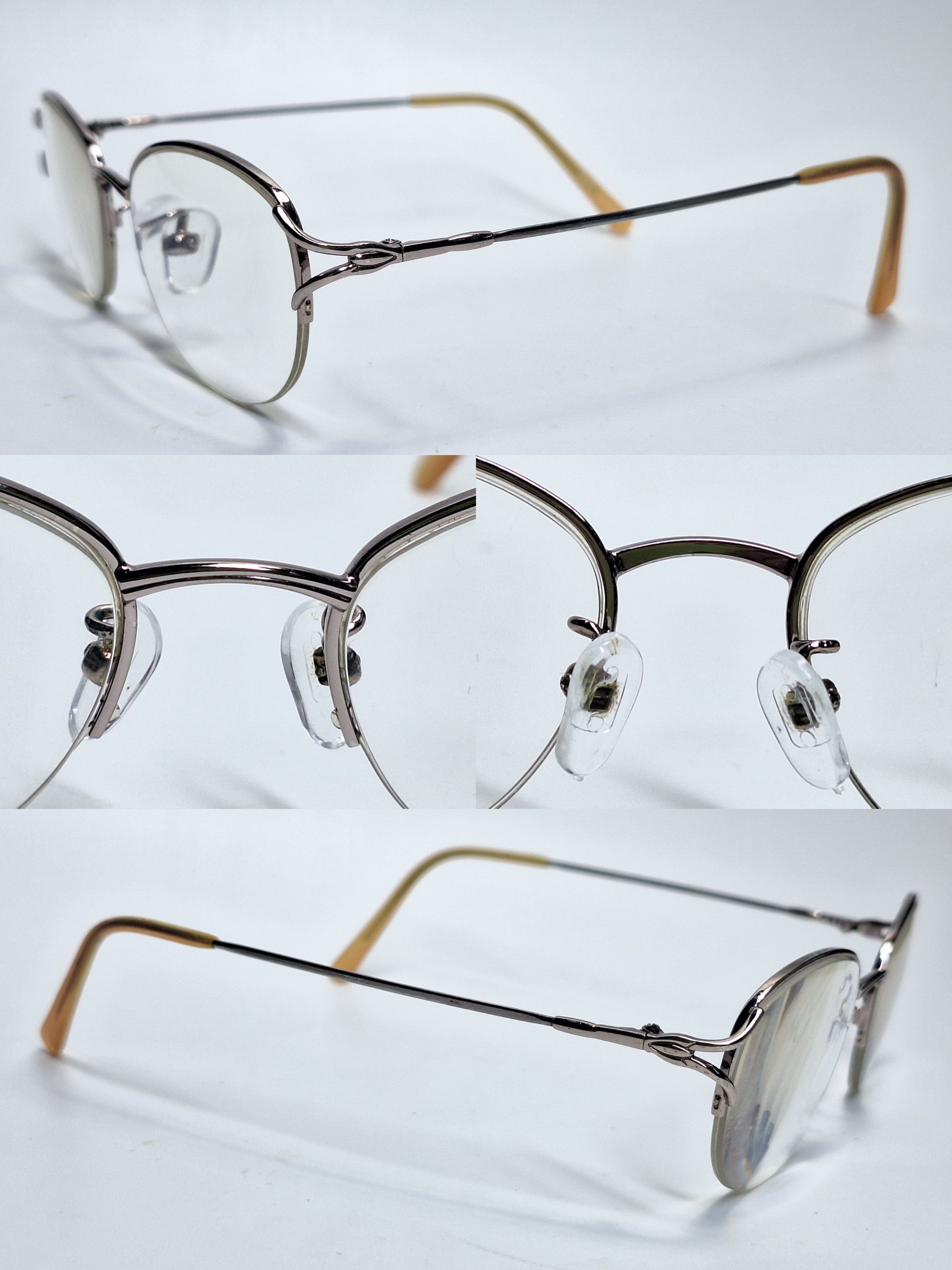 Other 90s Japan Vintage ONLYFLEX OF-1004 Half Rim Eyeglass Frame Size ONE SIZE - 5 Thumbnail