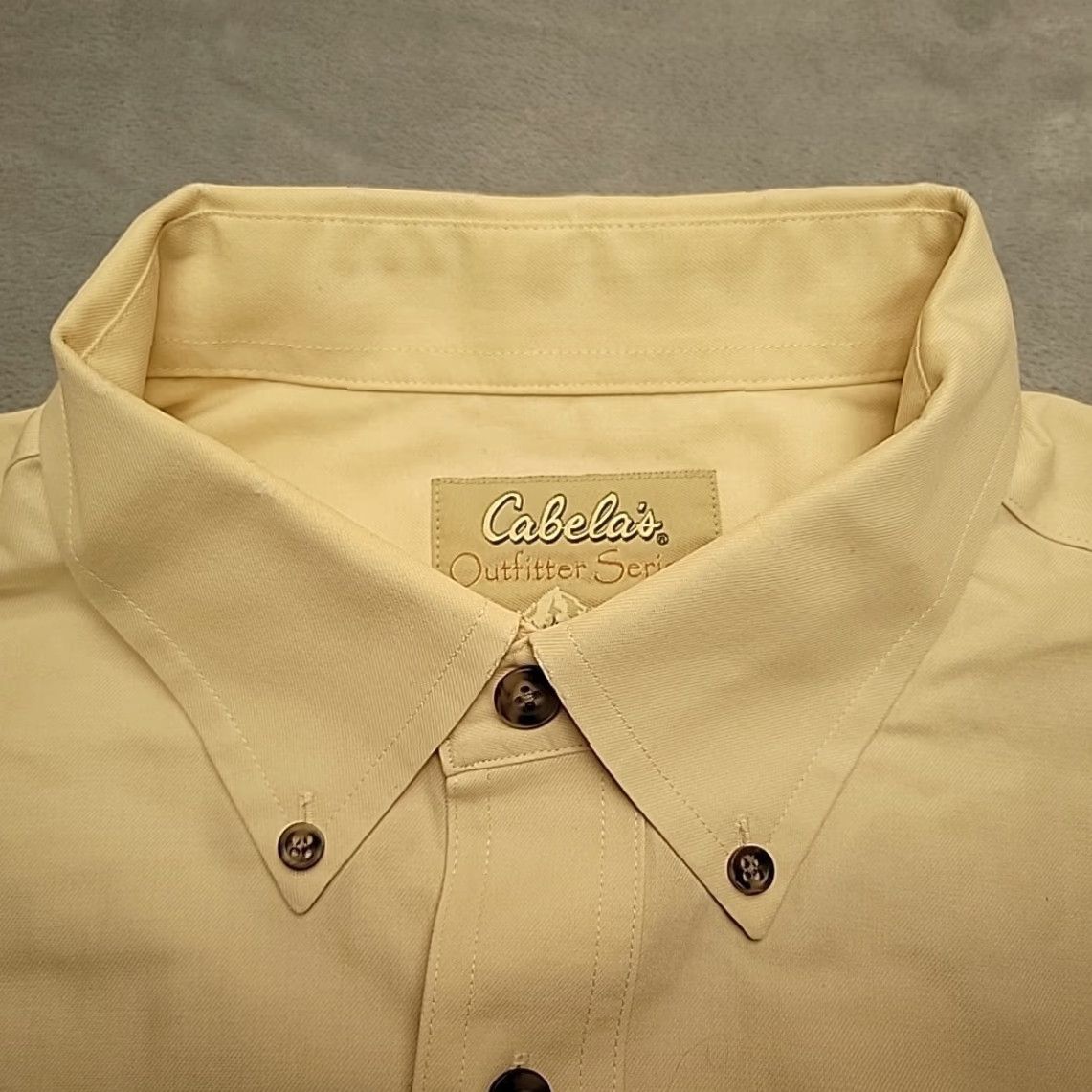 Vintage Cabela's Shirt Men L Yellow Long Sleeve Button Twill Outfitters Series Cotton Shirt Mens Yellow Long Sleeve Twill Button-Up Outfitters Series Cotton Size US L / EU 52-54 / 3 - 3 Thumbnail