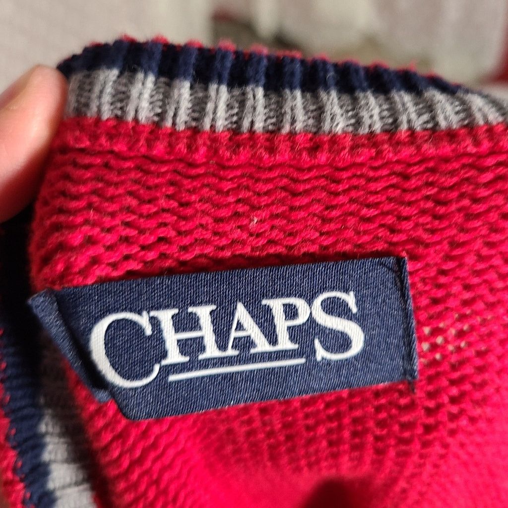 Chaps Vintage 90s chaps red knit sweater size XL Size XL / US 12-14 / IT 48-50 - 10 Thumbnail