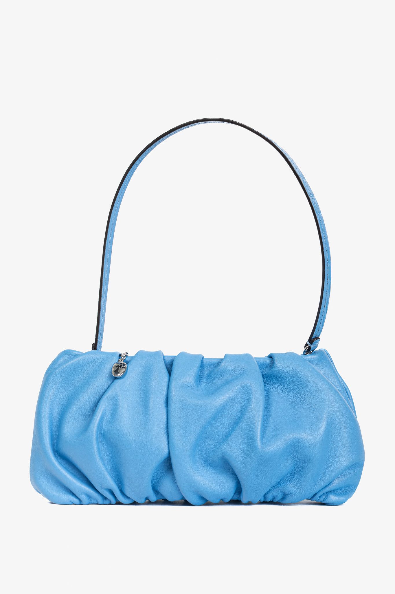 Staud STAUD Bean Marine Ruched-Leather Convertible Mini Bag Size ONE SIZE - 1 Thumbnail