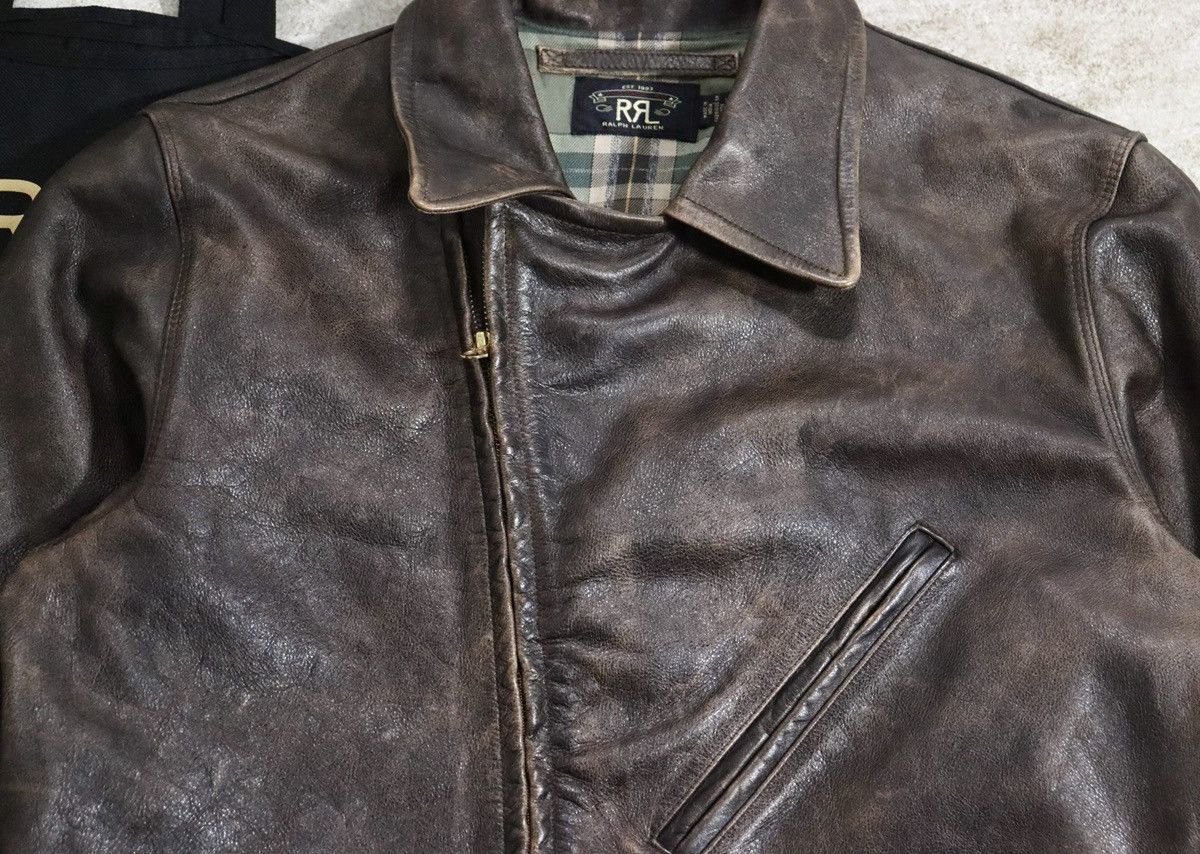Ralph Lauren Double RL/RRL 24ss Leather Moto Jacket，size M Size US M / EU 48-50 / 2 - 4 Thumbnail