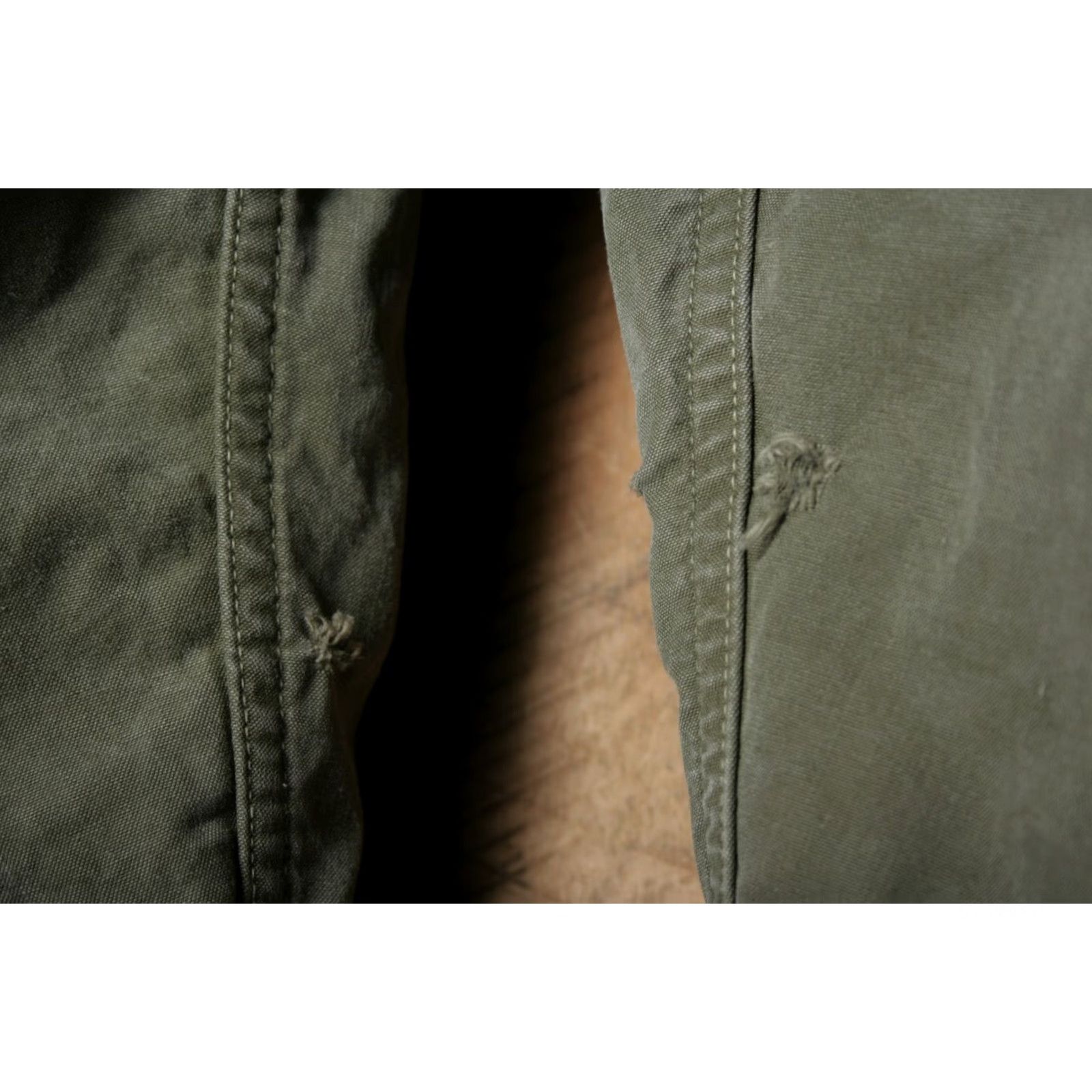Olive VINTAGE Army Olive Green Canvas Pants 32x32 Mens 1940s 1950s Military Work Pants Canvas Olive Green 32 Inseam 32 Mens Size US 32 / EU 48 - 7 Thumbnail