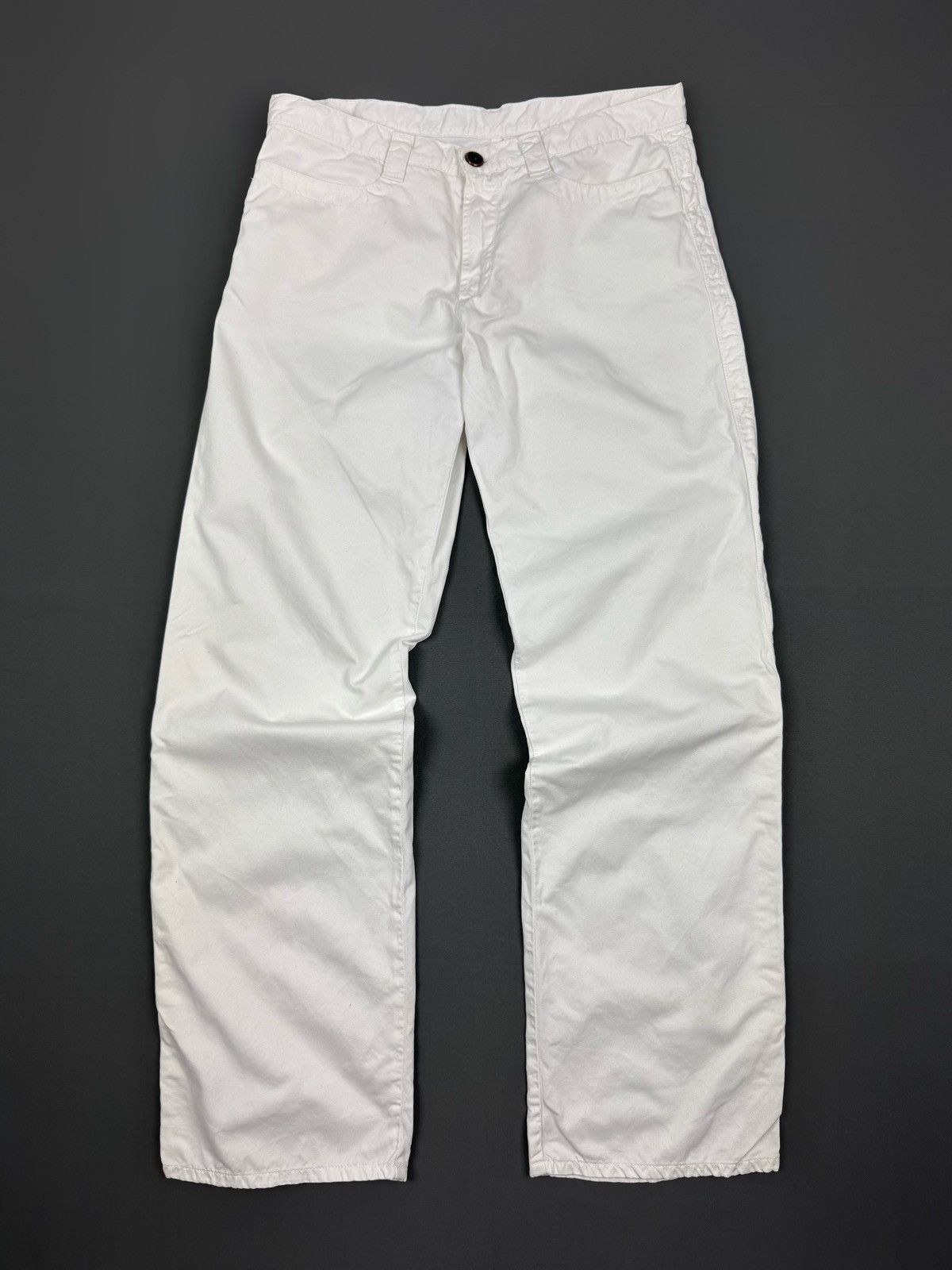 Dirk Bikkembergs Y2K Vintage Faded Dirk Bikkembergs White Workwear Pants Size 34" / US 12 / IT 48 - 1 Thumbnail