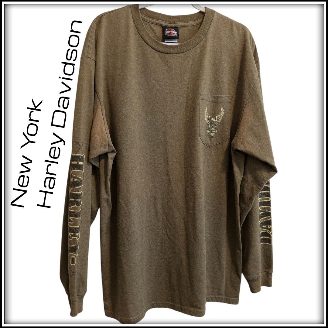Harley Davidson Long Sleeve HARLEY DAVIDSON MOTORCYCLES NY Pocket Shirt XL Size US XL / EU 56 / 4 - 1 Thumbnail