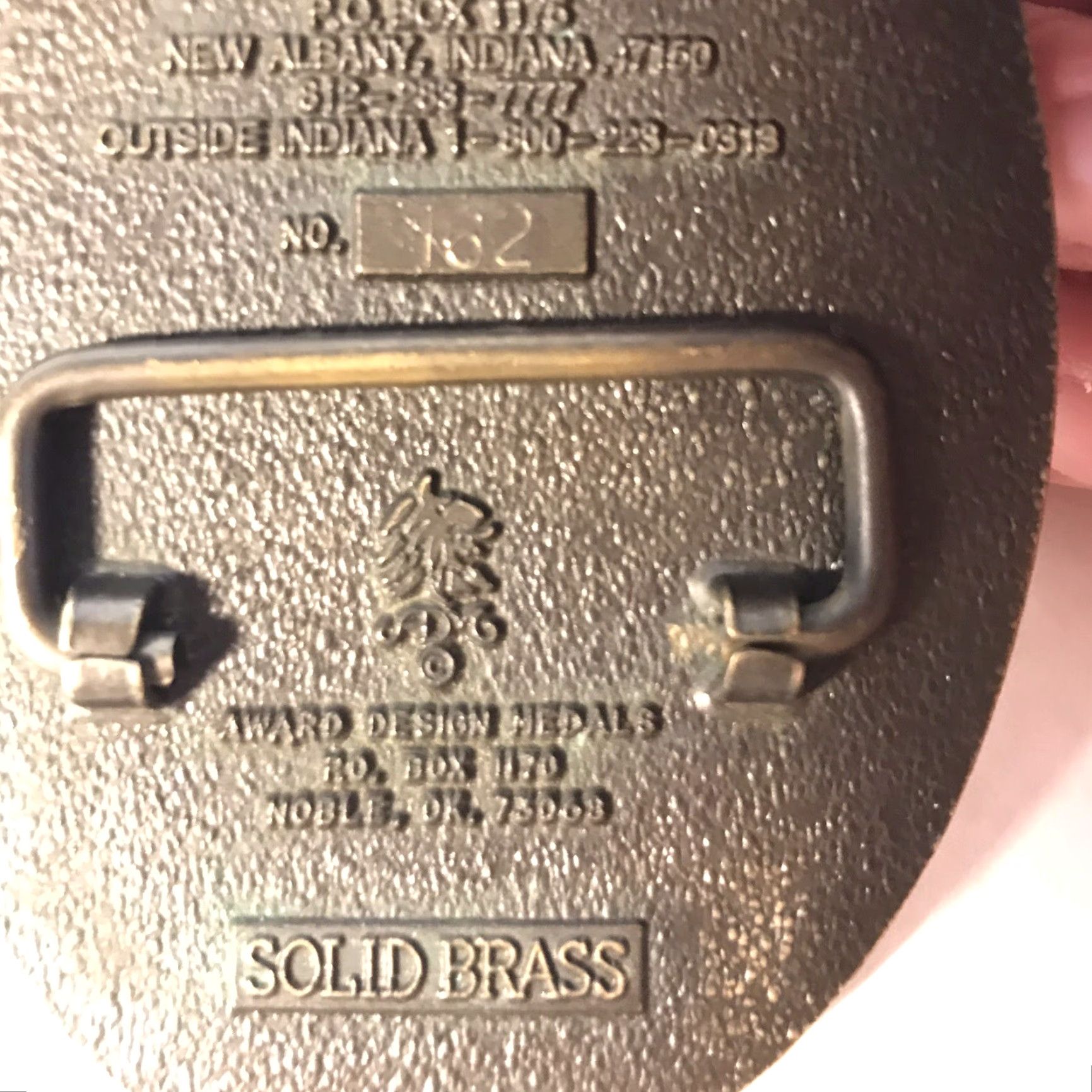 Vintage VINTAGE Teamco Inc Belt Buckle Brass No. 162 Solid Gold Art Deco 4x3in Men EUC Fits 2in Belt USA Size ONE SIZE - 4 Thumbnail