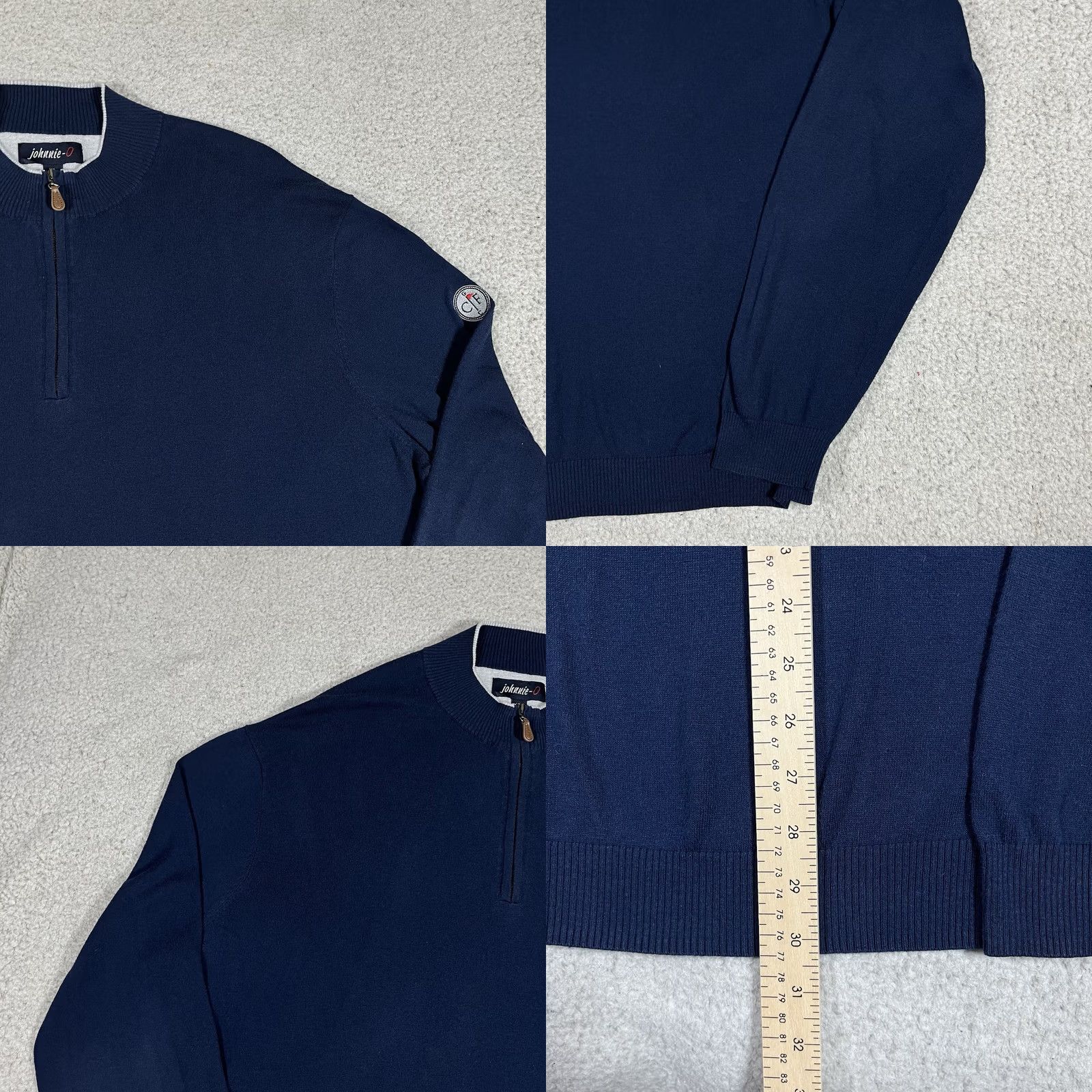 johnnie-O johnnie-O 1/4 Zip Pullover Mens XL Performance Silk Blend Conway Farms Golf Shirt Regular Blue Size US XL / EU 56 / 4 - 8 Thumbnail