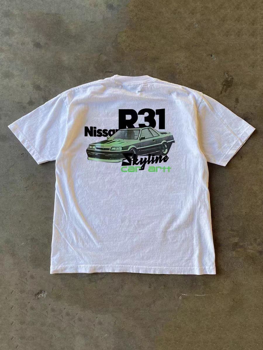 Japanese Brand × Vintage White classic car pattern vintage cotton t-shirt Size US M / EU 48-50 / 2 - 1 Thumbnail