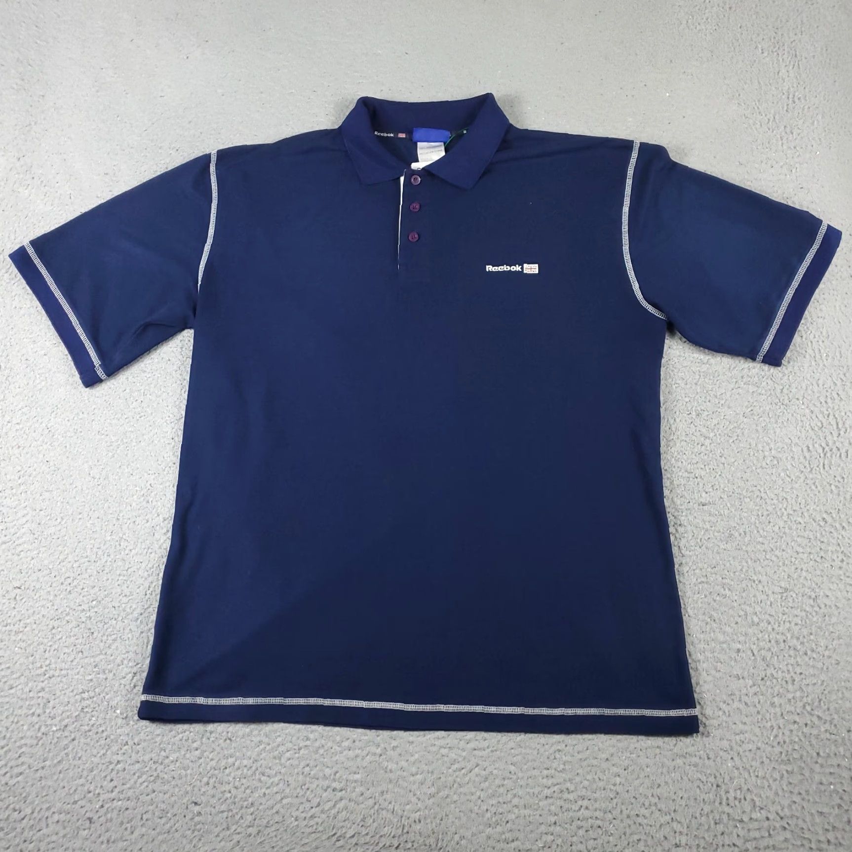 Reebok VINTAGE Reebok Polo Shirt Mens L Blue 90s Casual Short Sleeve Polo Shirt Mens L Blue 90s Casual Short Sleeve Size US L / EU 52-54 / 3 - 3 Thumbnail