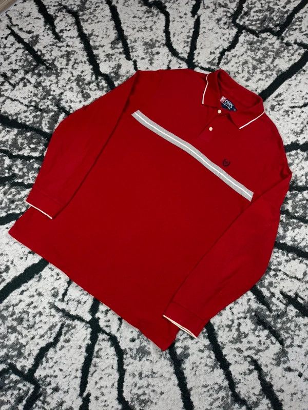 Chaps Vintage Chaps Ralph Lauren longsleeve polo shirt red L Size US L / EU 52-54 / 3 - 2 Thumbnail