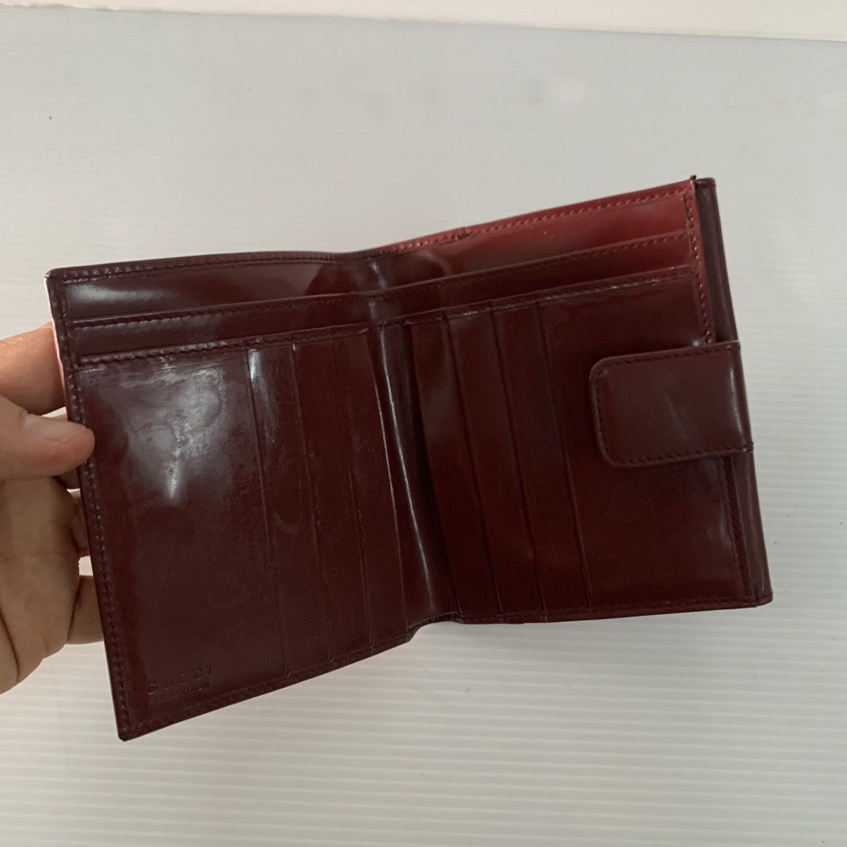 Gucci Gucci Leather Burgandy Wallet Size ONE SIZE - 8 Thumbnail