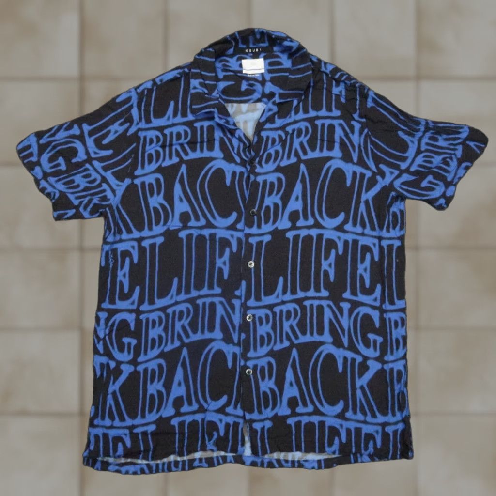 Ksubi VINTAGE KSUBI Men's Shirt Short Sleeve Button-Up Collared Casual Lightweight Black Geometric 90s Mens Size US M / EU 48-50 / 2 - 1 Thumbnail