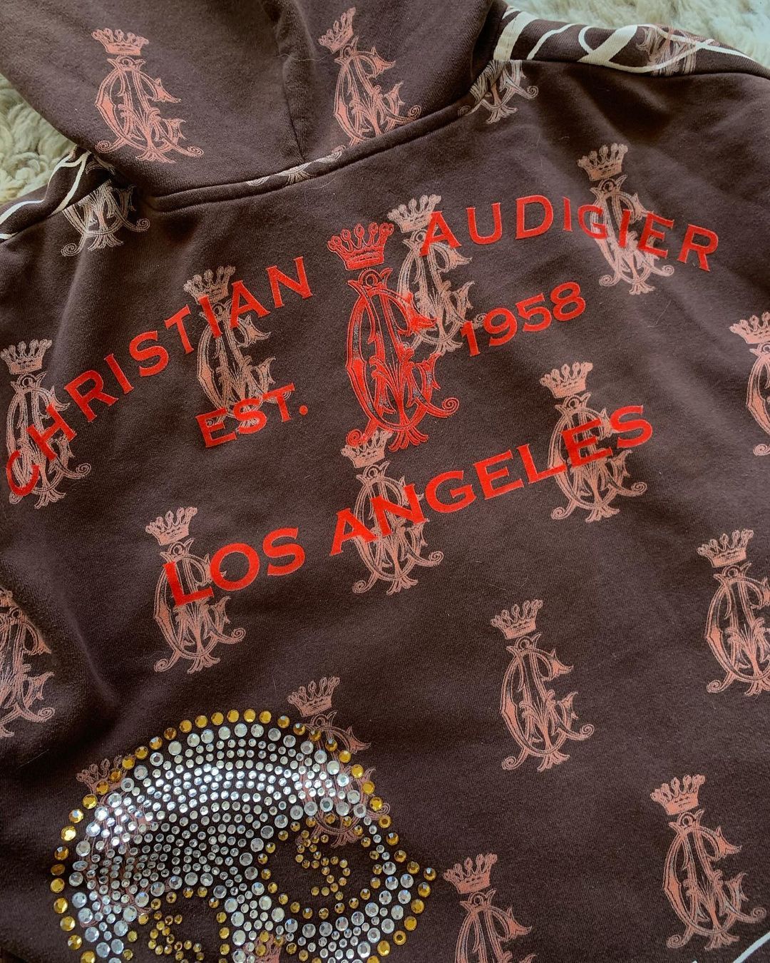 Christian Audigier × Ed Hardy CHRISTIAN AUDIGIER REVERSIBLE ZIP-UP HOODIE Size US XL / EU 56 / 4 - 5 Thumbnail