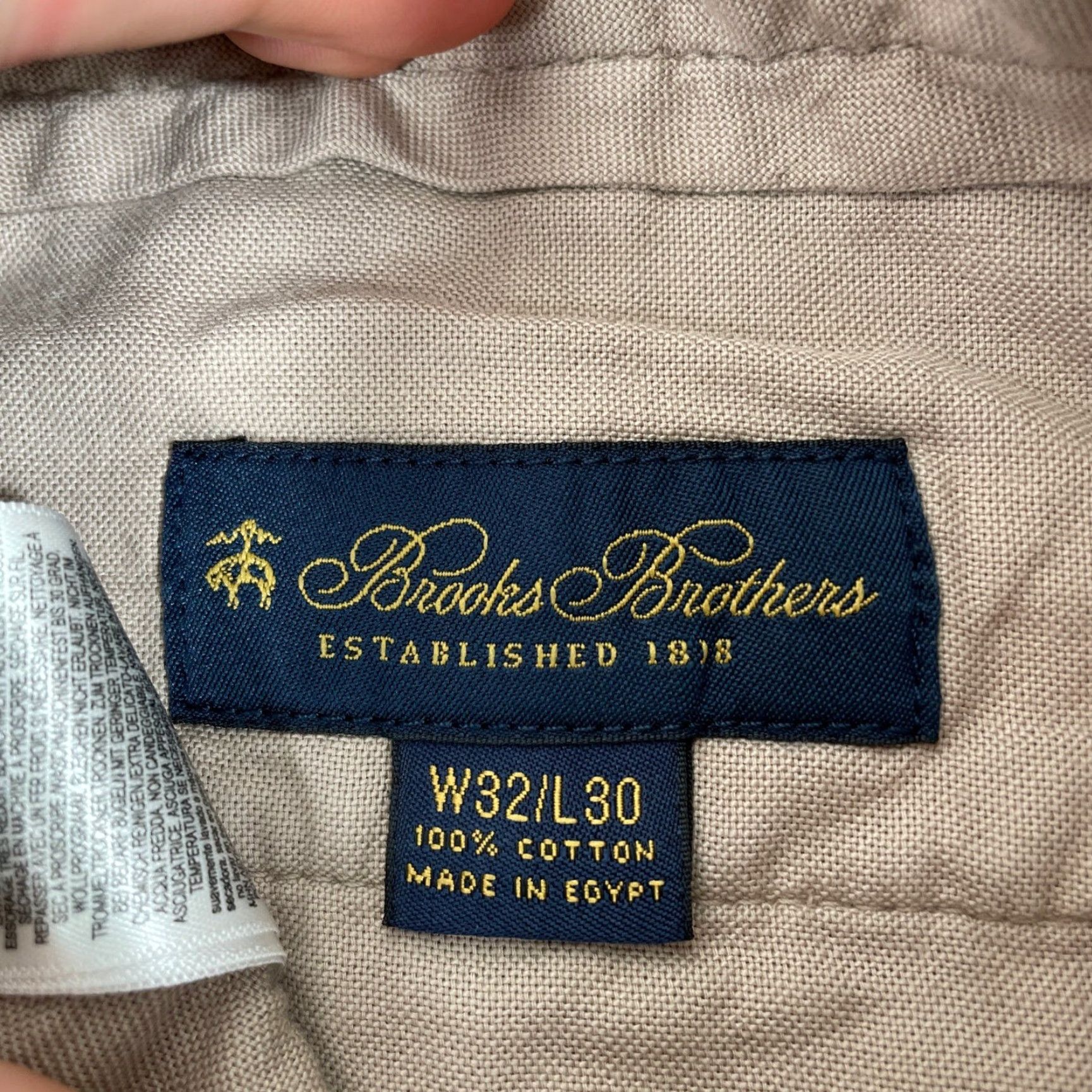 Brooks Brothers Brooks Brothers Chino Pants Mens 32x30 Khaki Cotton Twill Beige Solid Classic Fit Workwear Casual Business Pants Mens Size US 30 / EU 46 - 3 Thumbnail