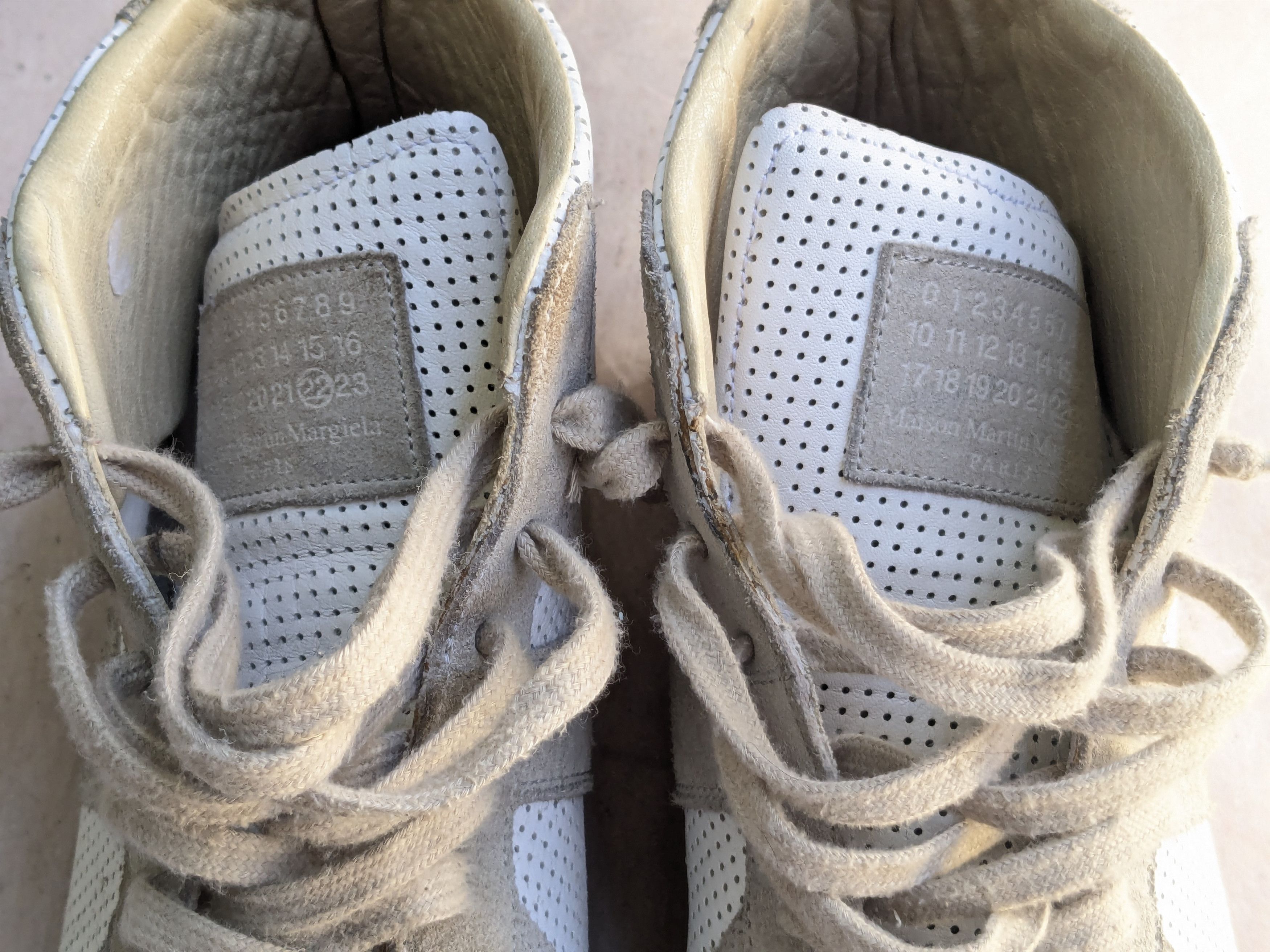 Maison Margiela Maison Margiela Replica GAT White Gray 12 45 High Tops Size US 12 / EU 45 - 3 Thumbnail