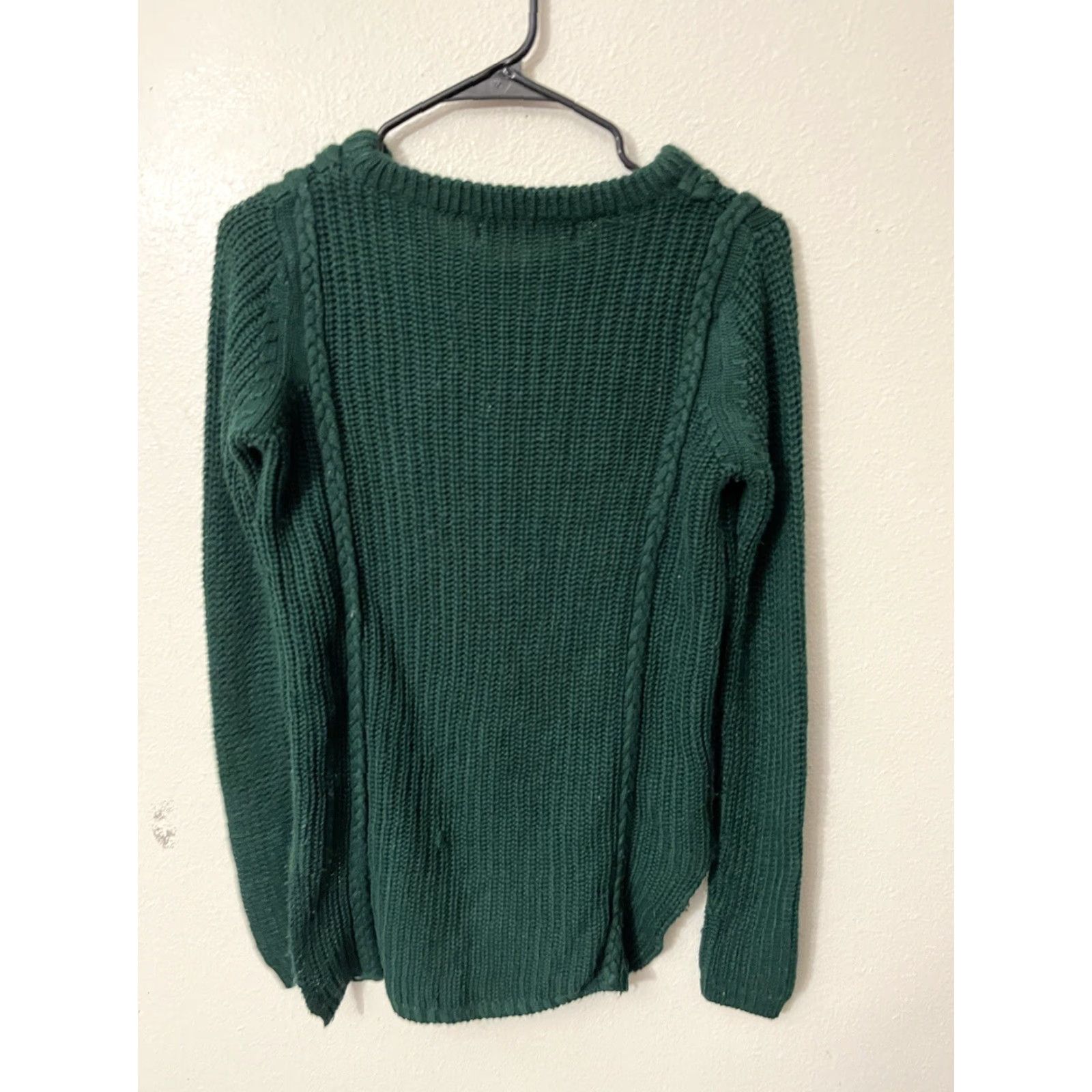 Zara Zara Women's Heavyweight Knit Crew Neck Sweater Size Medium Green Casual Pullover Size M / US 6-8 / IT 42-44 - 3 Thumbnail