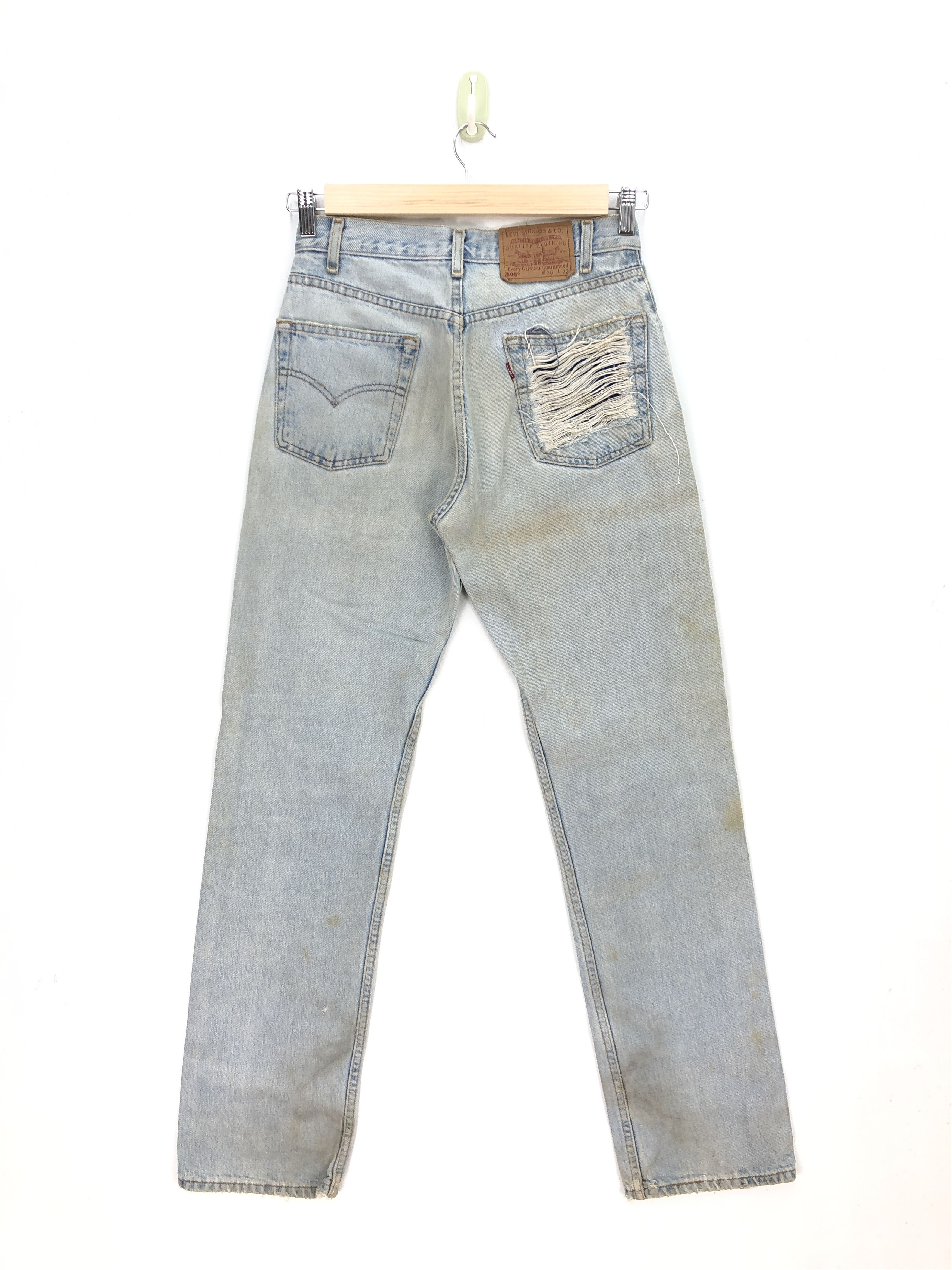 Levi's Vintage Lev's 505 Jeans Dirty Levi's Distressed Denim - . Size 28" / US 6 / IT 42 - 2 Thumbnail