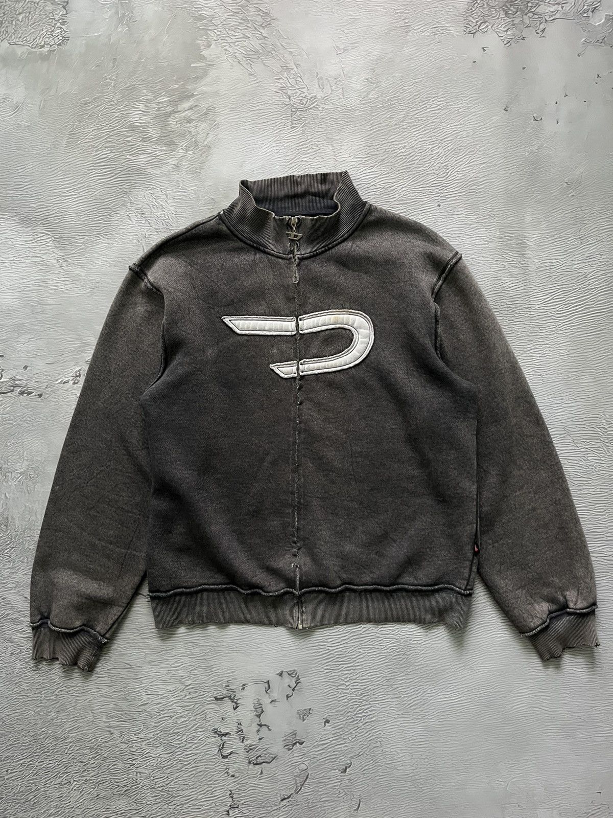 Diesel Diesel Avant Garde Y2K Vintage Sweater Japanese Grey Size US XXL / EU 58 / 5 - 3 Thumbnail