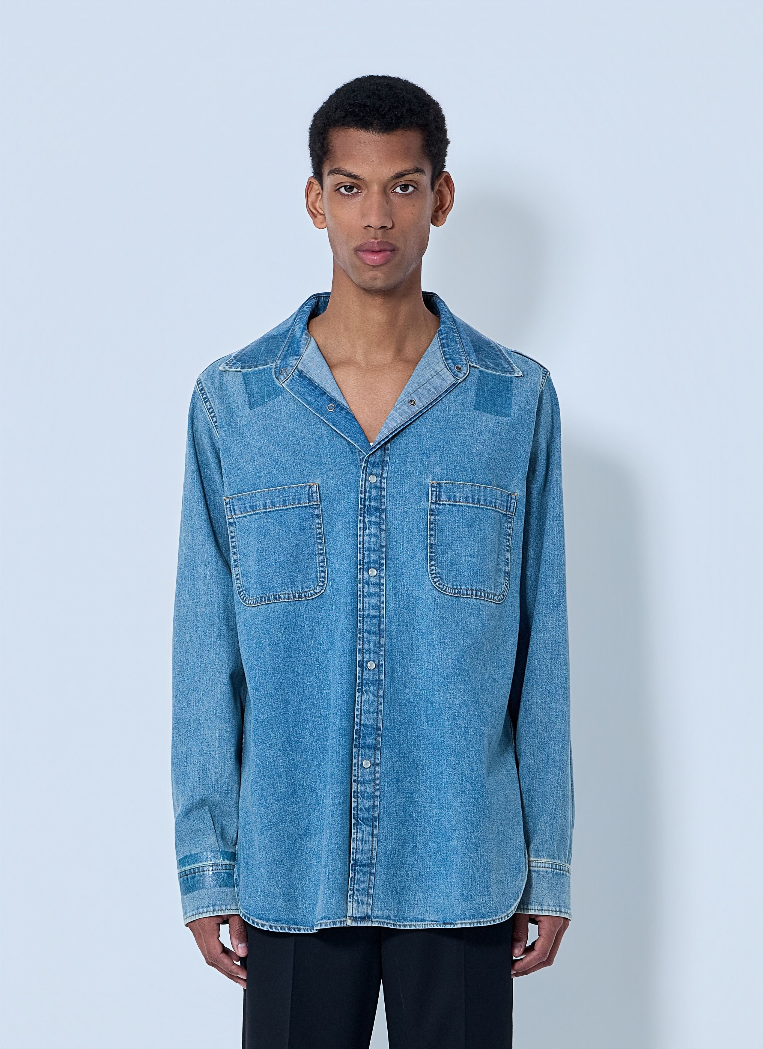 Maison Margiela Denim Button-Down Shirt Size US L / EU 52-54 / 3 - 1 Thumbnail
