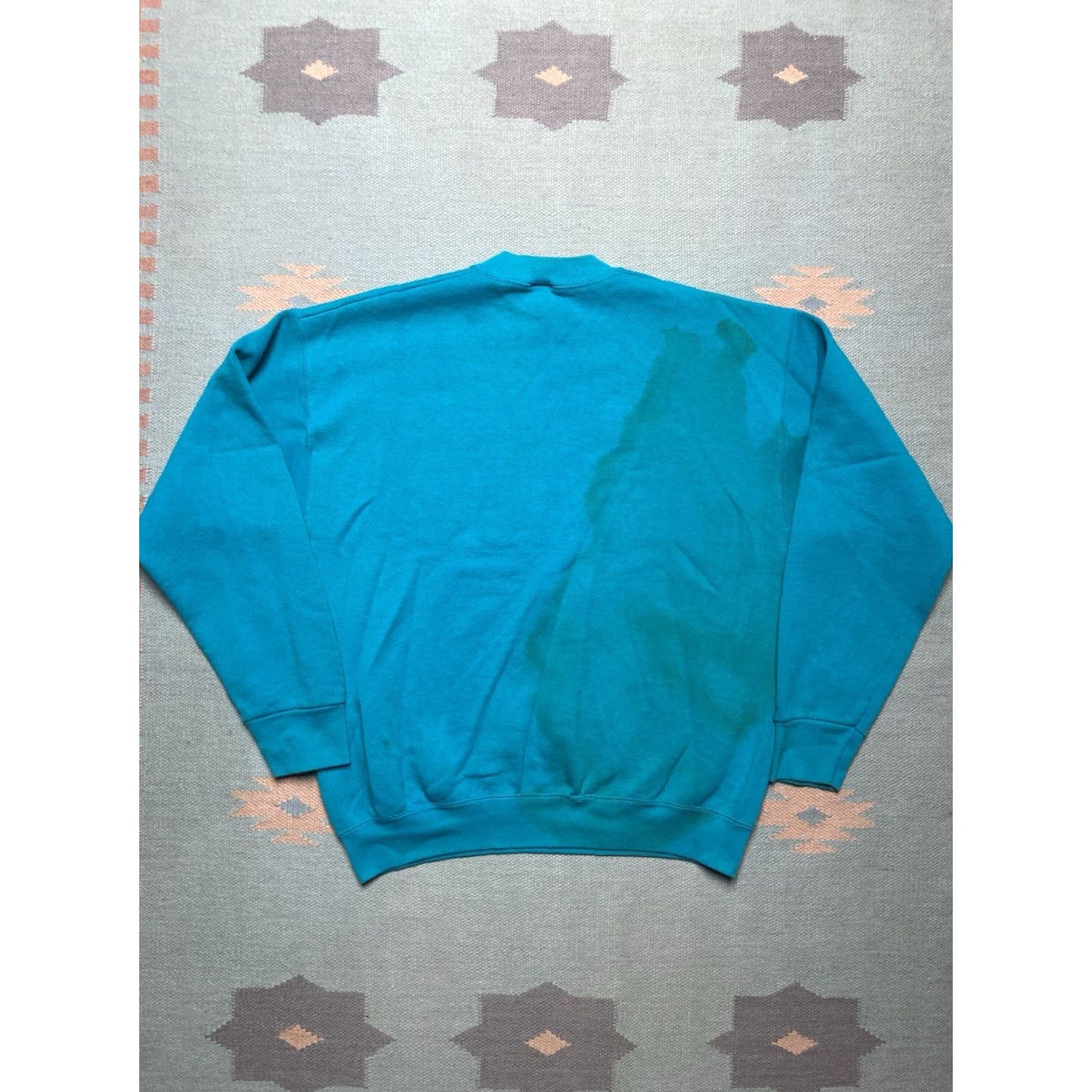 Vintage VINTAGE 90s crewneck sweatshirt blank plain teal blue pullover adult XL Sweatshirt Men XL Blue 90s Pullover Mens Size US XL / EU 56 / 4 - 6 Thumbnail
