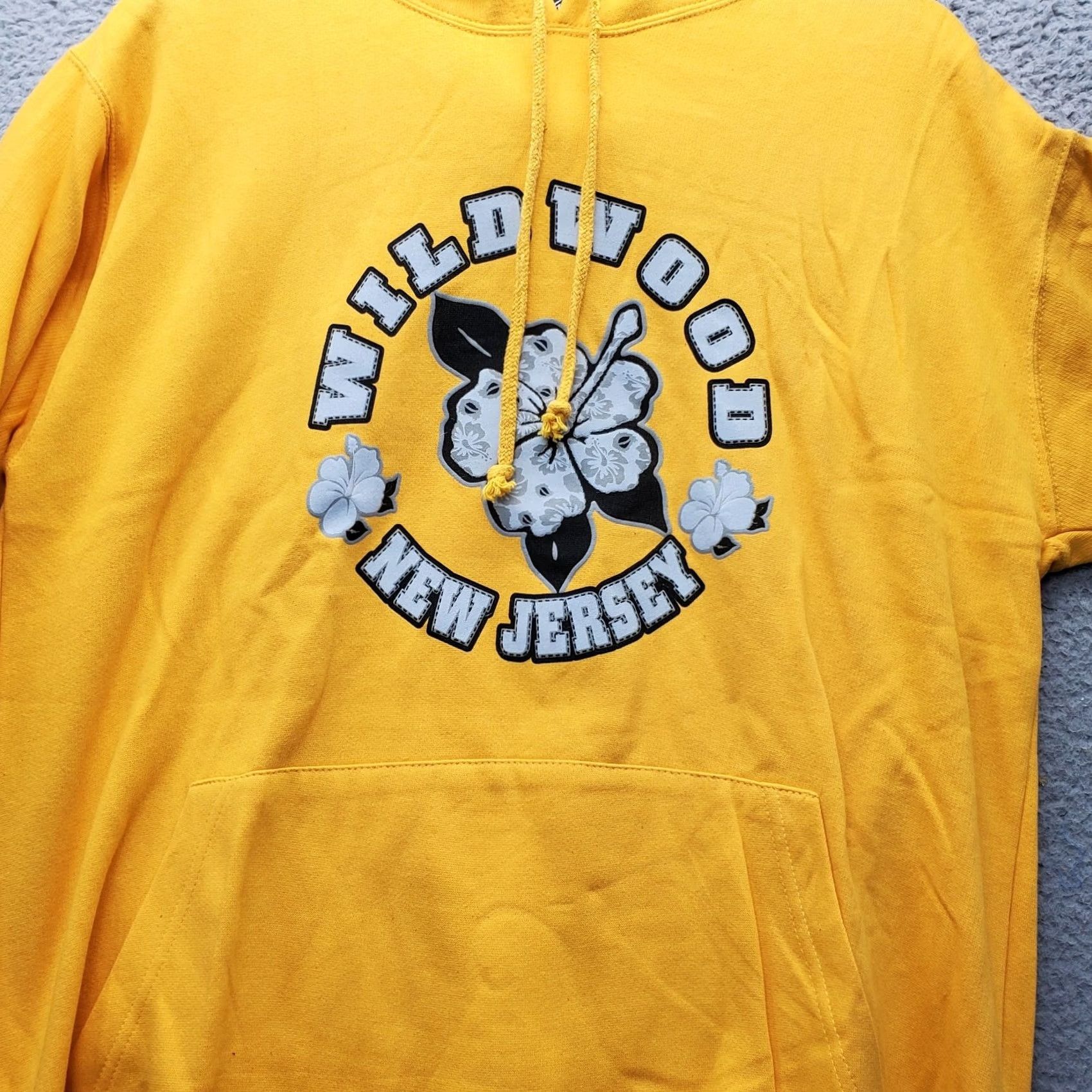 Vintage Jon Lauren Hoodie Unisex L Yellow Wild Wood Kangaroo Pocket Drawstring Size US L / EU 52-54 / 3 - 7 Thumbnail
