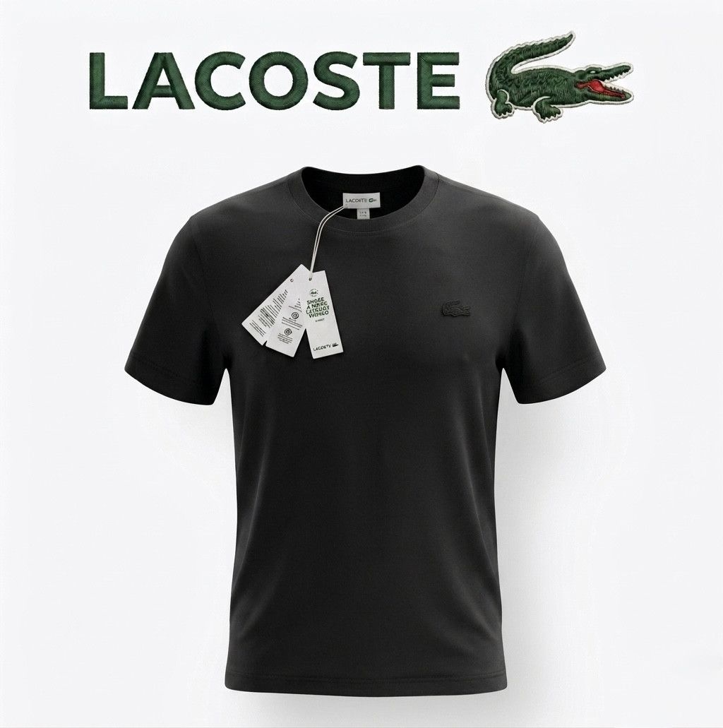 Lacoste LACOSTE T-Shirt Uomo Nera Girocollo Classica Originale - L Size US L / EU 52-54 / 3 - 1 Preview