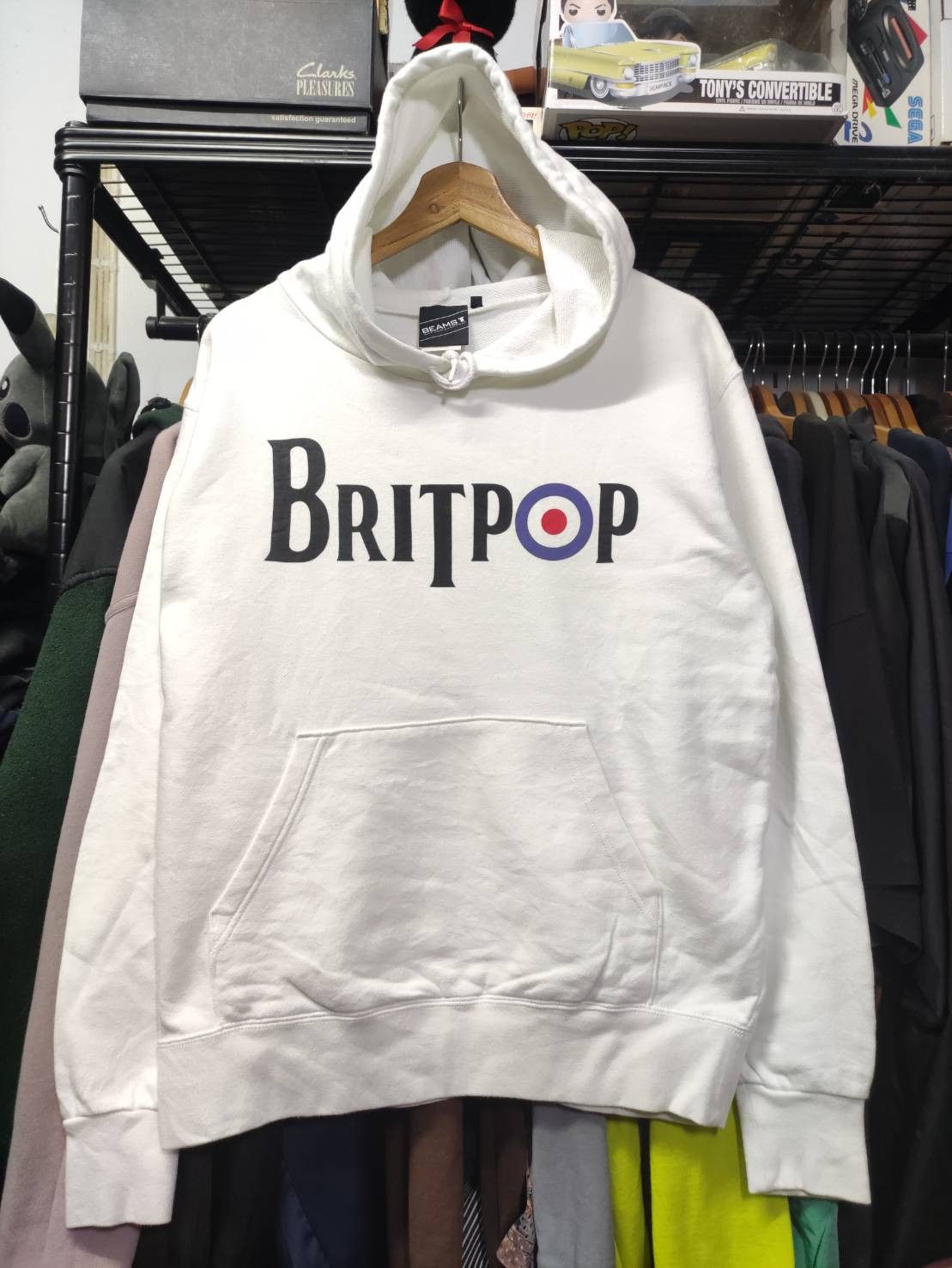 Beams Japan Vtg Beams Japan " Britpop " Logo Pullover Hoodie Size US M / EU 48-50 / 2 - 2 Thumbnail