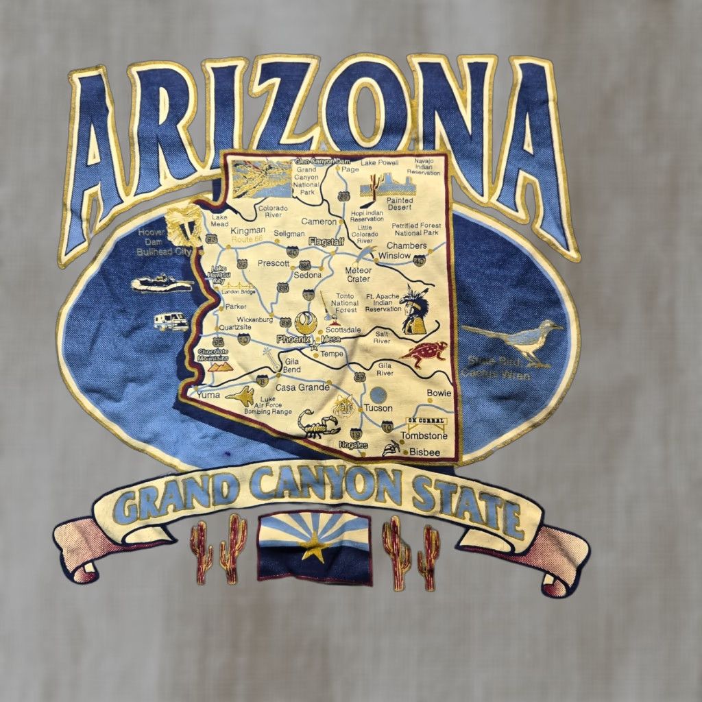 Delta Delta Pro Weight Shirt Adult XL Blue Arizona Grand Canyon State T-Shirt Mens 1980s Nature USA USA Arizona Blue Shirt XL Size US XL / EU 56 / 4 - 1 Thumbnail