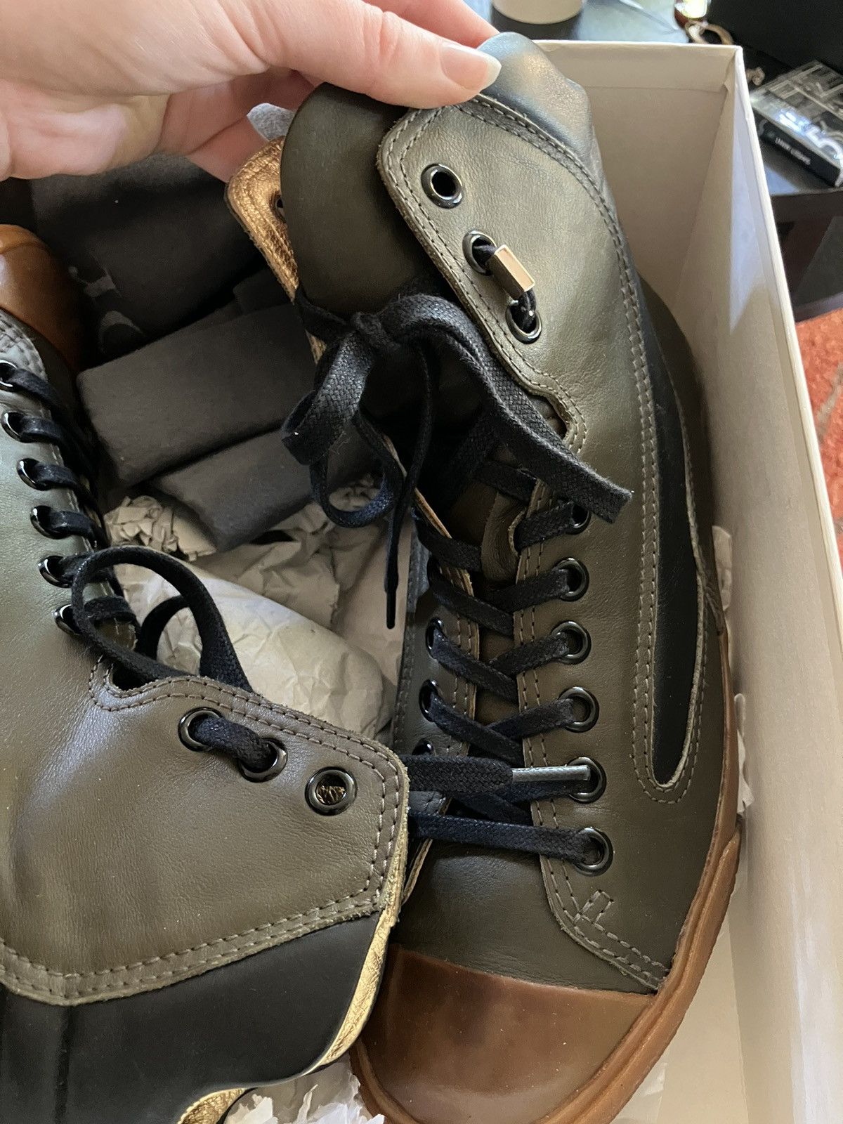 Dior × Hedi Slimane Dior Homme/Hedi Slimane 2005 Hightop Sneakers Size US 9.5 / EU 42-43 - 5 Thumbnail