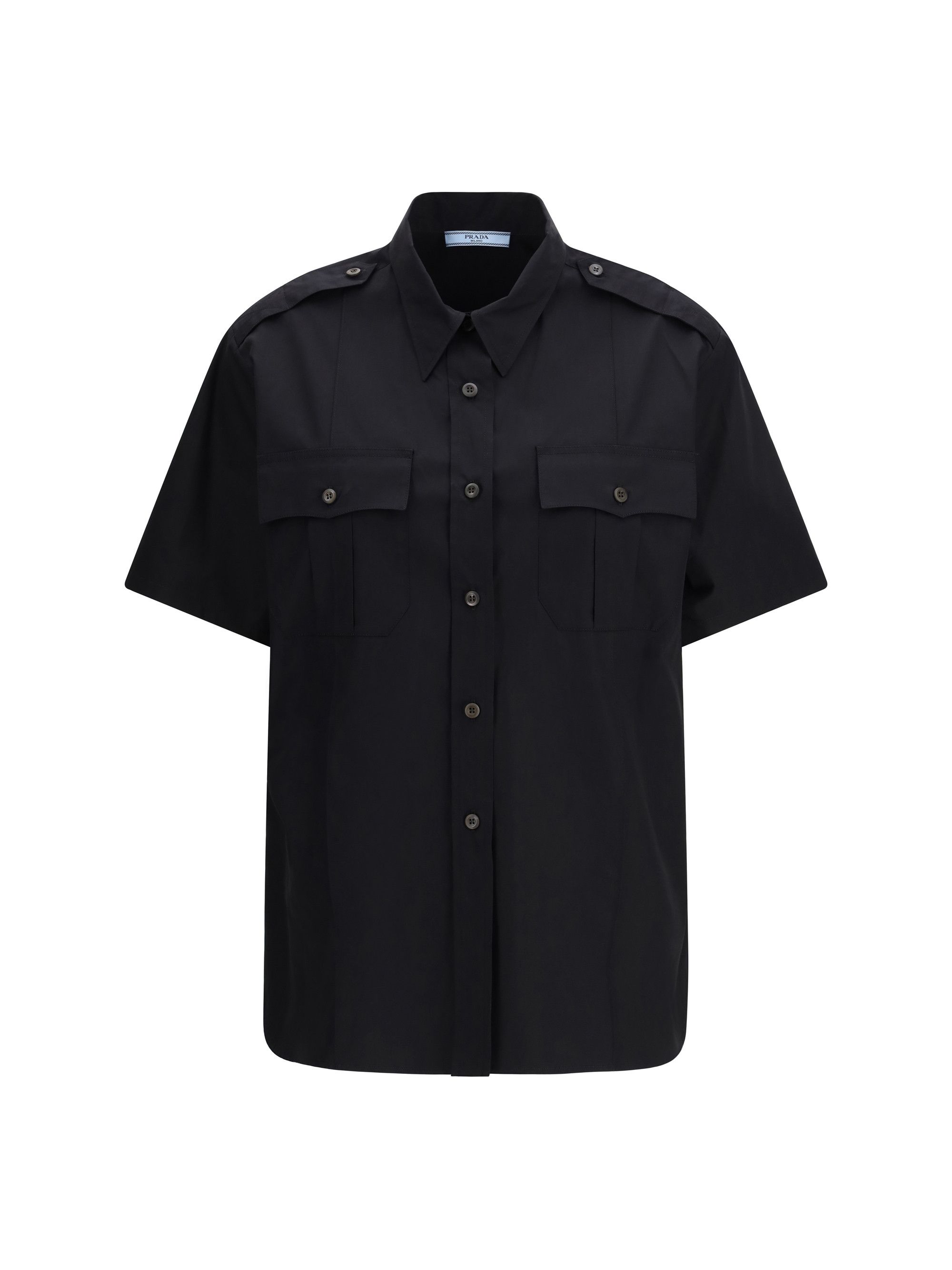Prada Short-sleeve poplin Shirt Size M / US 6-8 / IT 42-44 - 1 Thumbnail