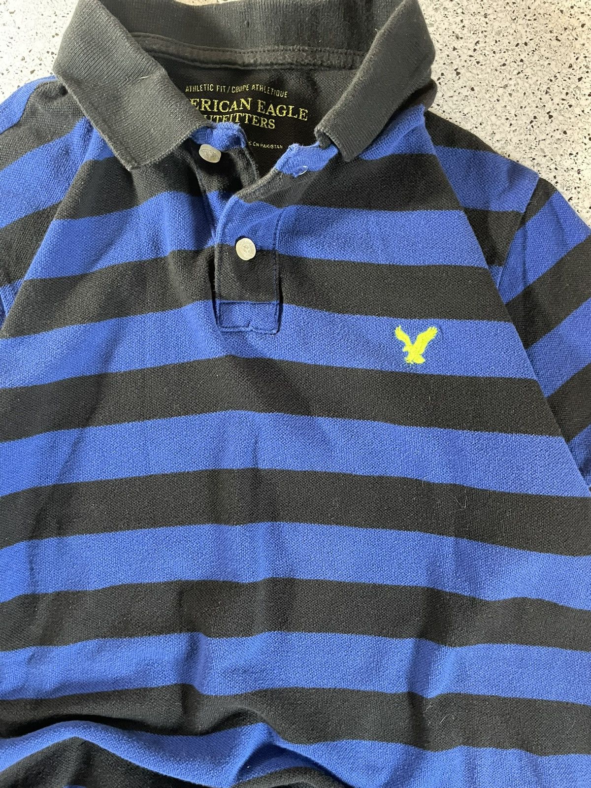 American Eagle Outfitters American Eagle Striped Polo Shirt – Blue Black – Size Large Size US L / EU 52-54 / 3 - 2 Thumbnail