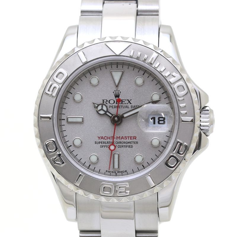 Rolex Rolex Platinum Yacht-Master Watch 169622 Metal Automatic 169622 in Silver, Women's
