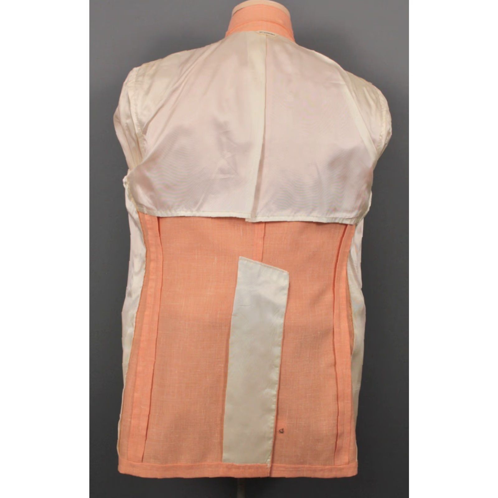 Vintage VINTAGE James Davis Blazer Shirt Mens 70s NOS Salmon Pink Jacket 41 Regular 1970s Pink Size 42R - 3 Thumbnail
