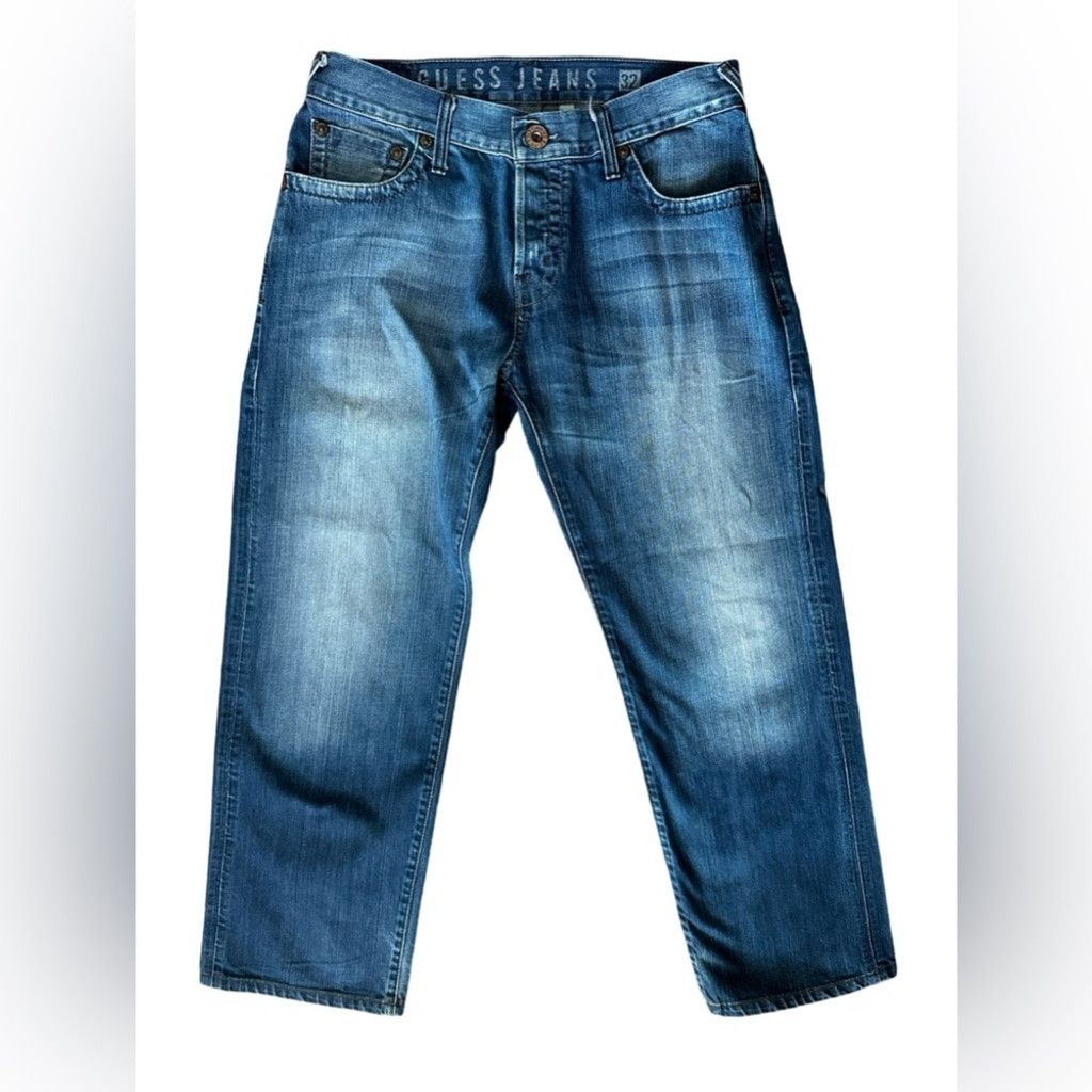 Guess GUESS JEANS Rebel Straight Leg Jeans Blue Men’s Size 32. Size US 32 / EU 48 - 2 Thumbnail