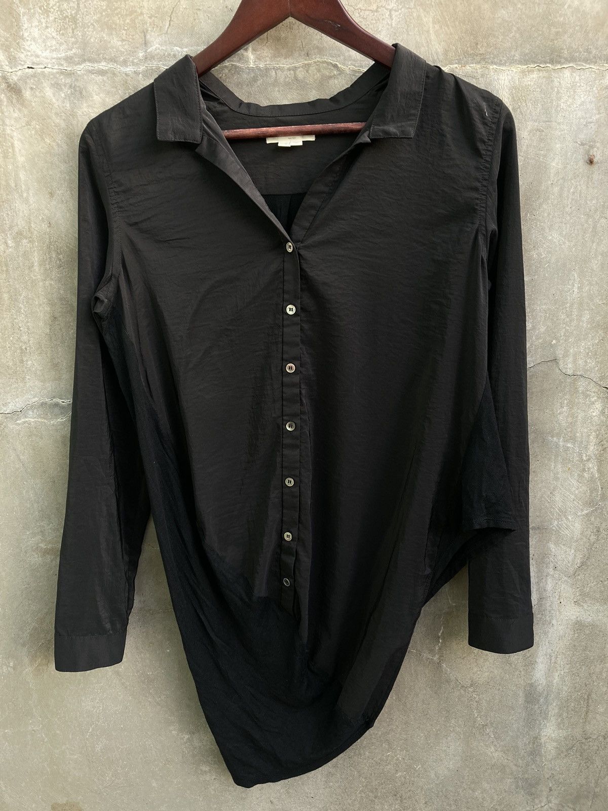 Helmut Lang Asymmetrical Buttoned Mini Dress / Shirt Size S / US 4 / IT 40 - 4 Thumbnail
