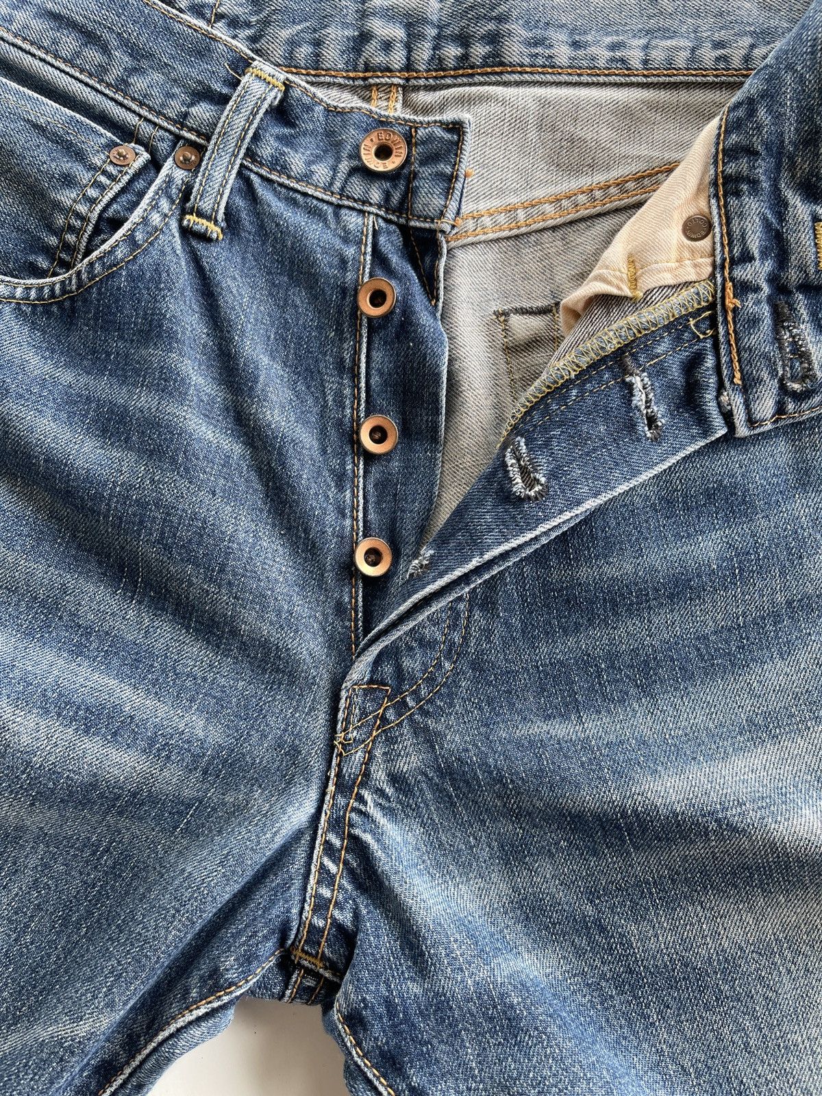 Vintage Vintage Edwin 505x Distressed Selvedge Denim Size US 28 / EU 44 - 11 Thumbnail