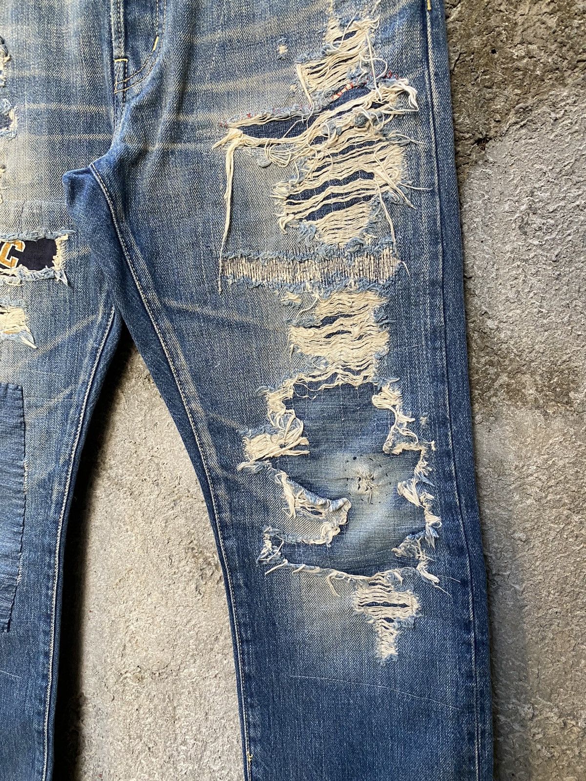 Hysteric Glamour Ripped Selvedge Jeans Size US 30 / EU 46 - 5 Thumbnail