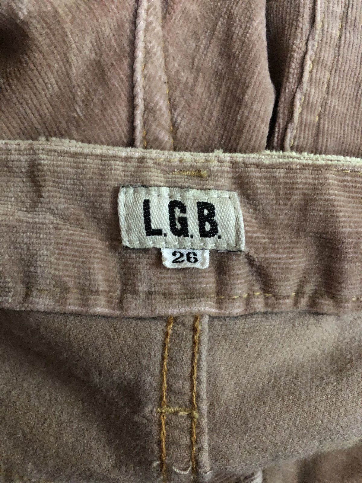 If Six Was Nine × Le Grande Bleu (L.G.B.) LGB Bell Bottom Flare Velour Pants Size 29" - 3 Thumbnail