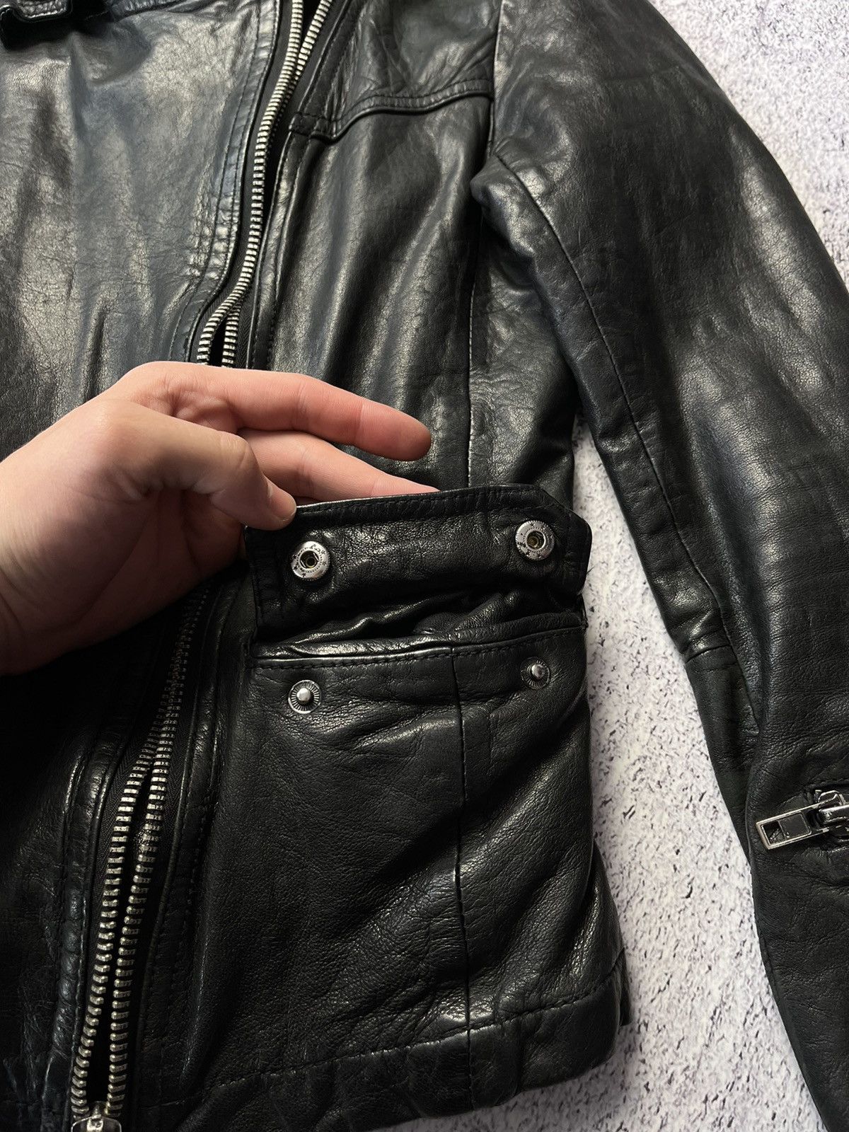 Allsaints Vintage Allsaints Balfern Leather Biker Jacket Japan Size M / US 6-8 / IT 42-44 - 13 Thumbnail